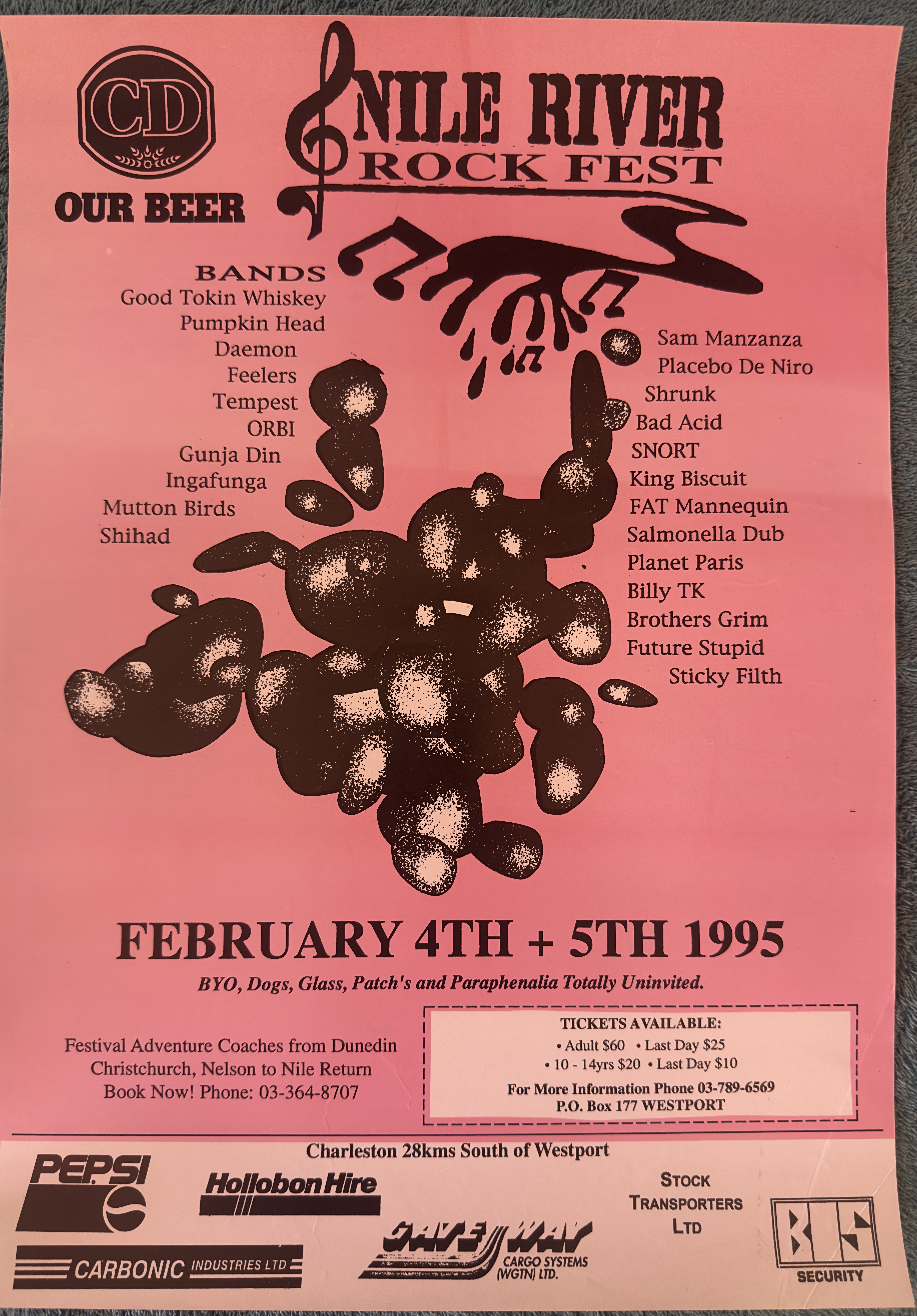 Nile River Rock Fest Poster 1995