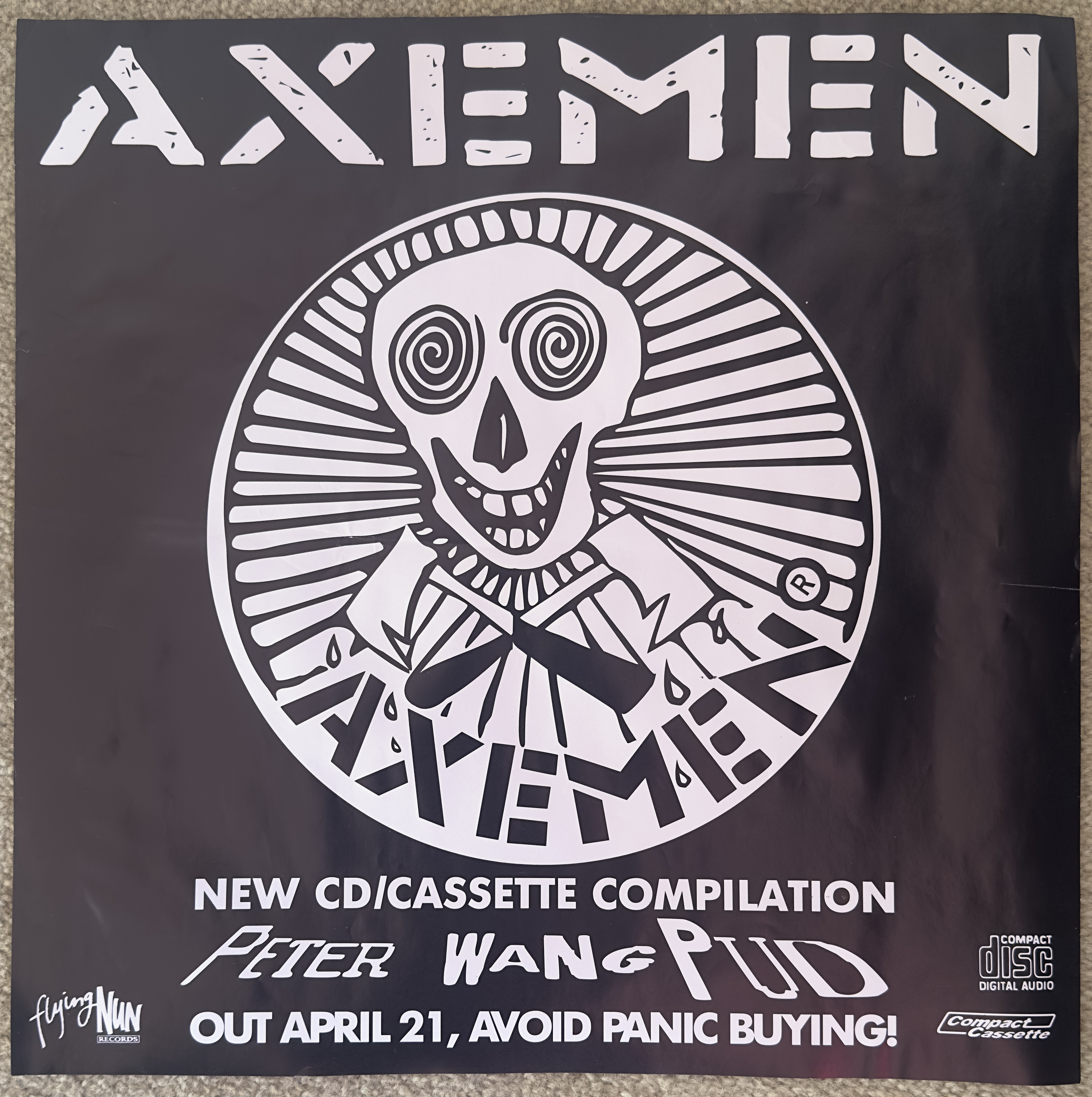 Axemen 1991 Promotional Poster AS NEW!