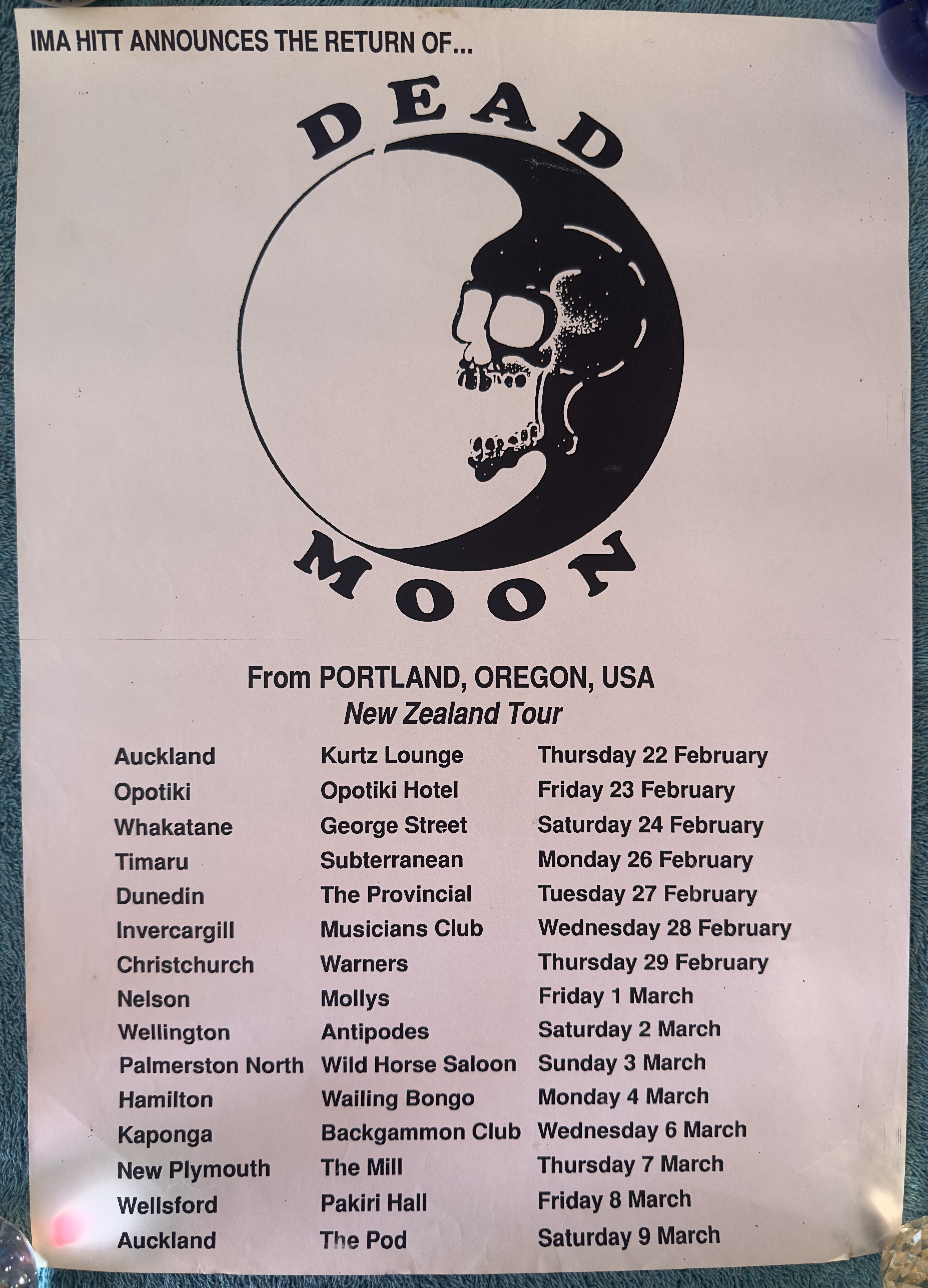 Dead Moon Tour Poster