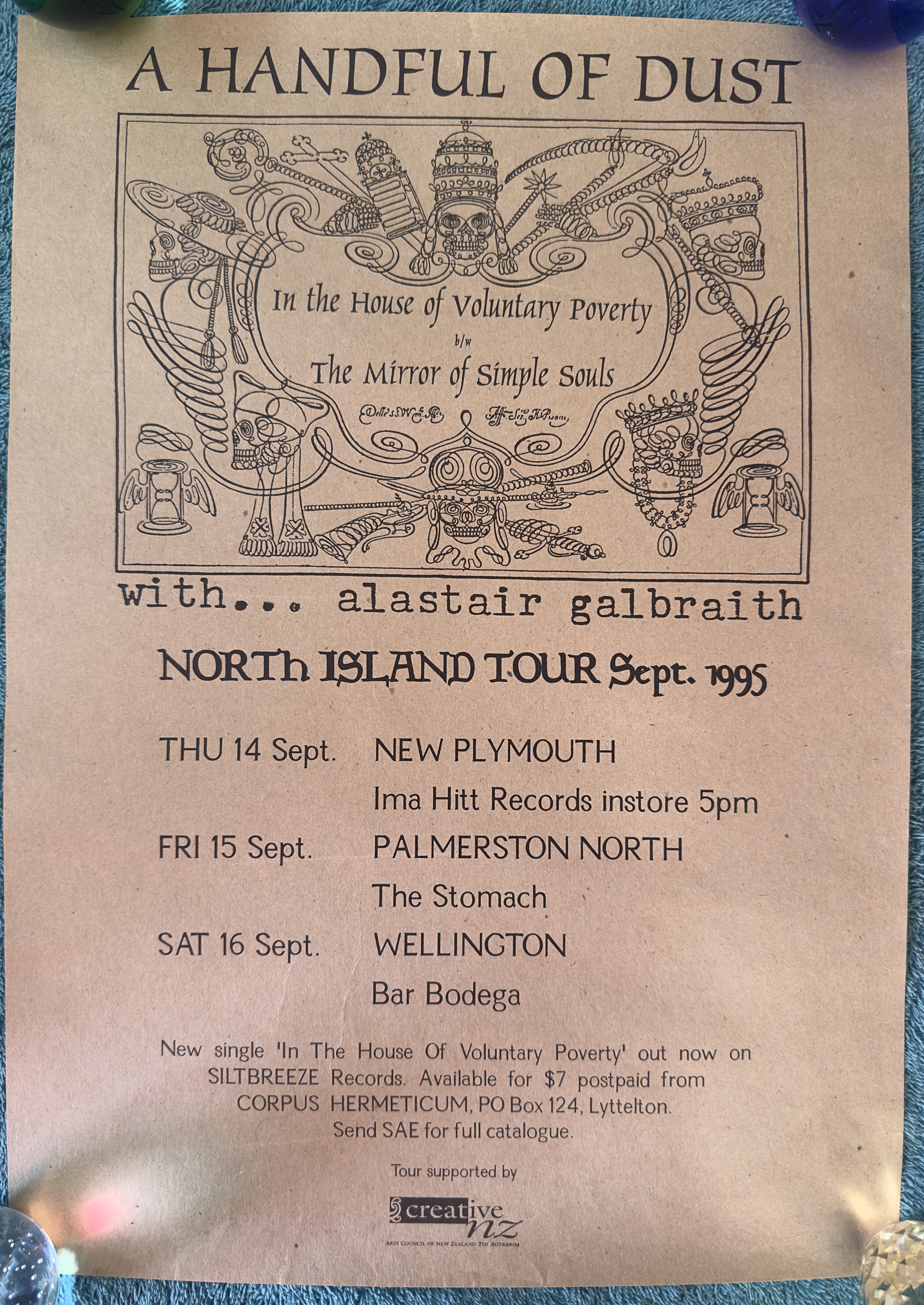 Alastair Galbraith, A Handful of Dust Tour Poster