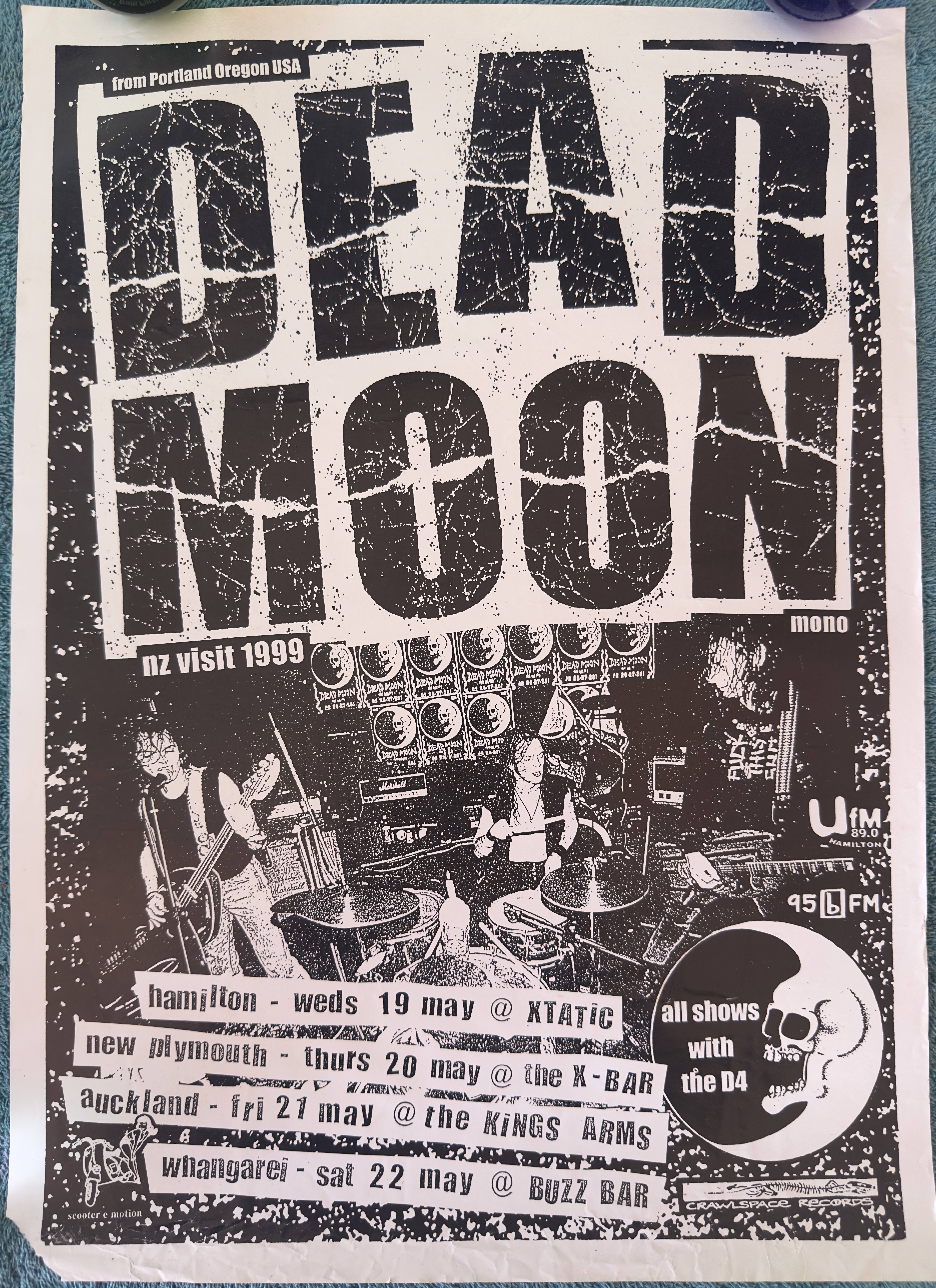 Dead Moon NZ Visit 1999 with the D4