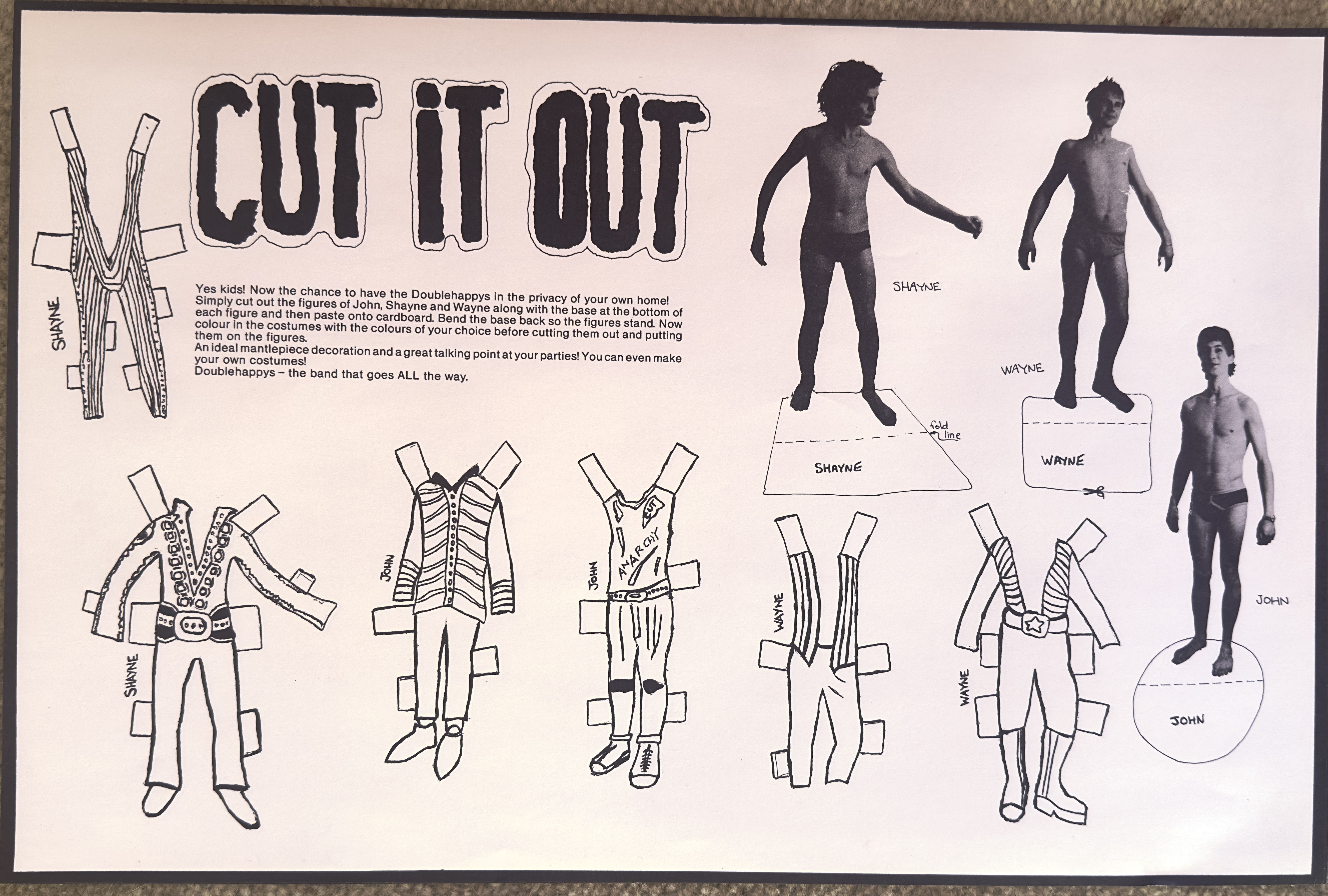 Double Happy's Shayne Carter. Cut It Out Action Figures 1985