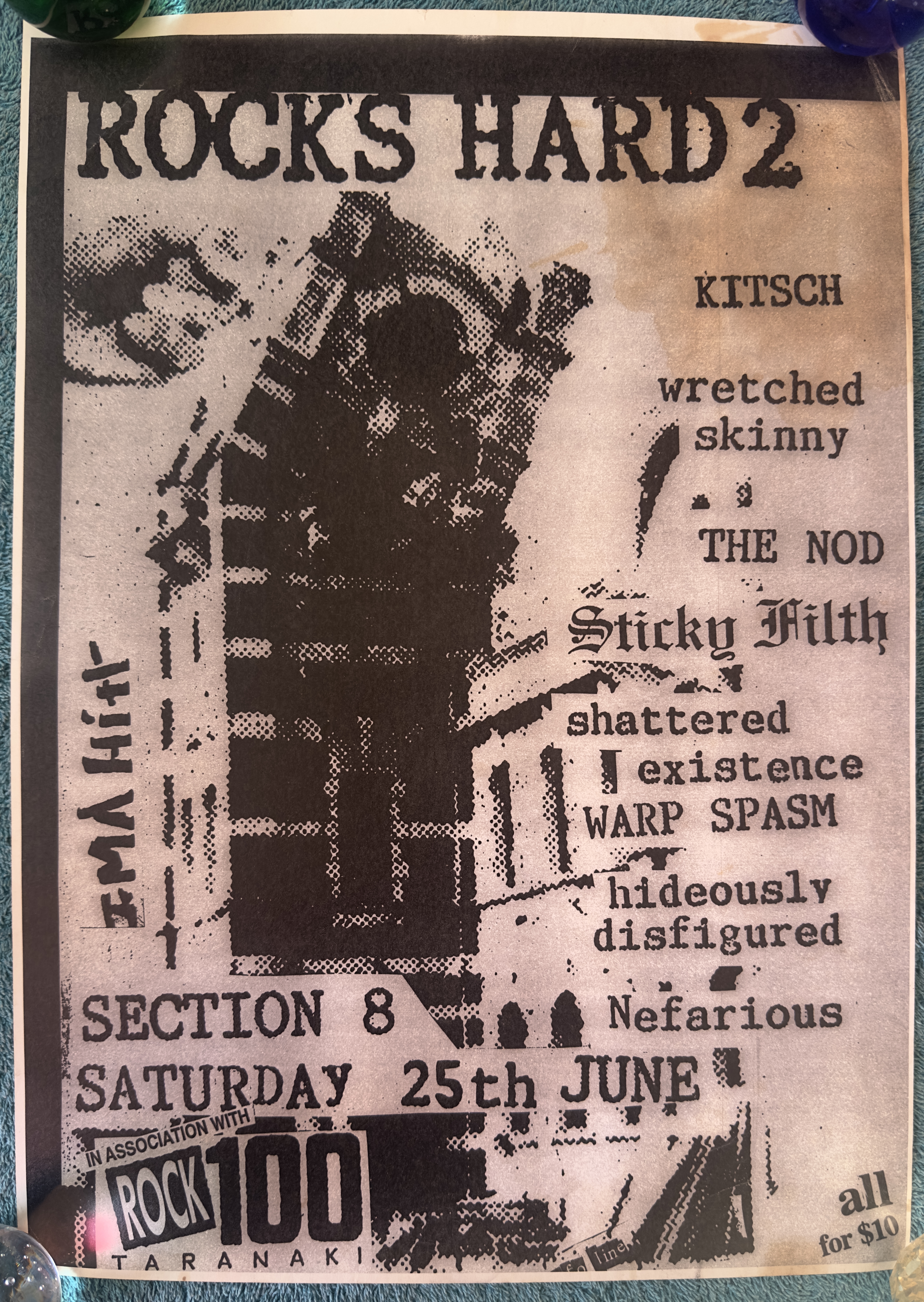 Kitsch, Wretched Skinny, The Nod, and Sticky Filth