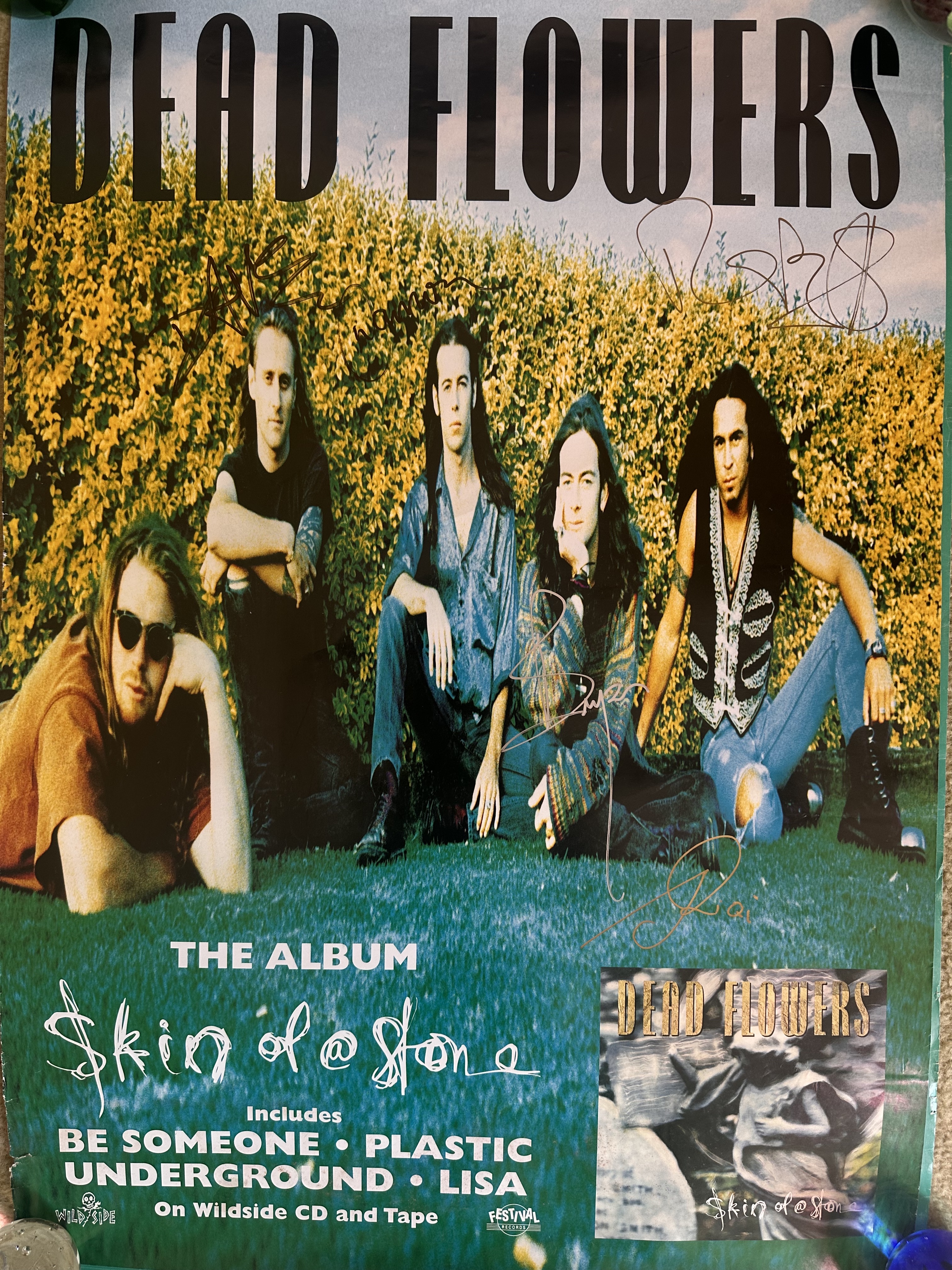 Dead Flowers Signed Poster 1993