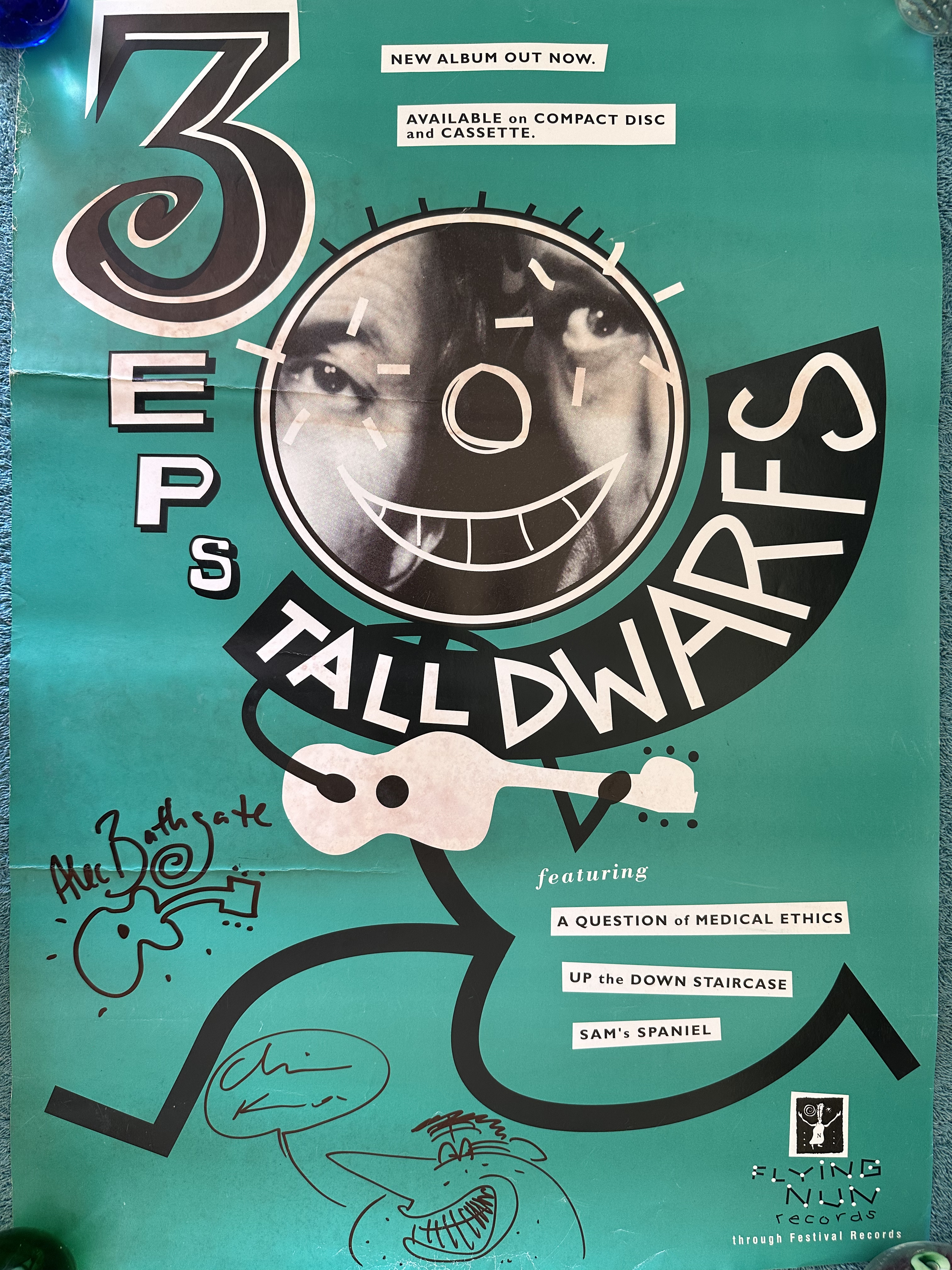 Tall Dwarfs 3EPs SIGNED 1994 (with marks)