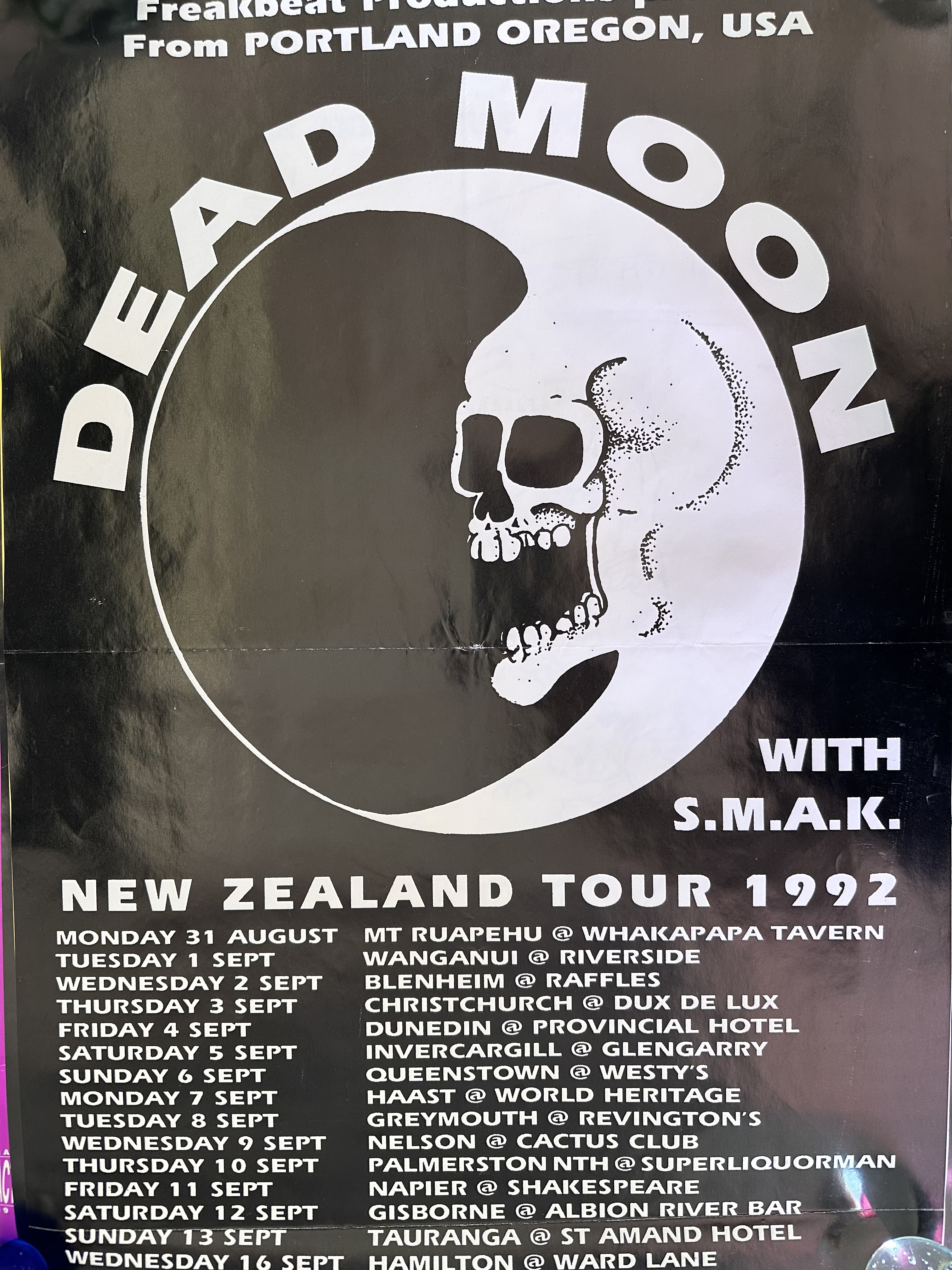 Dead Moon New Zealand Tour 1992 with S.M.A.K
