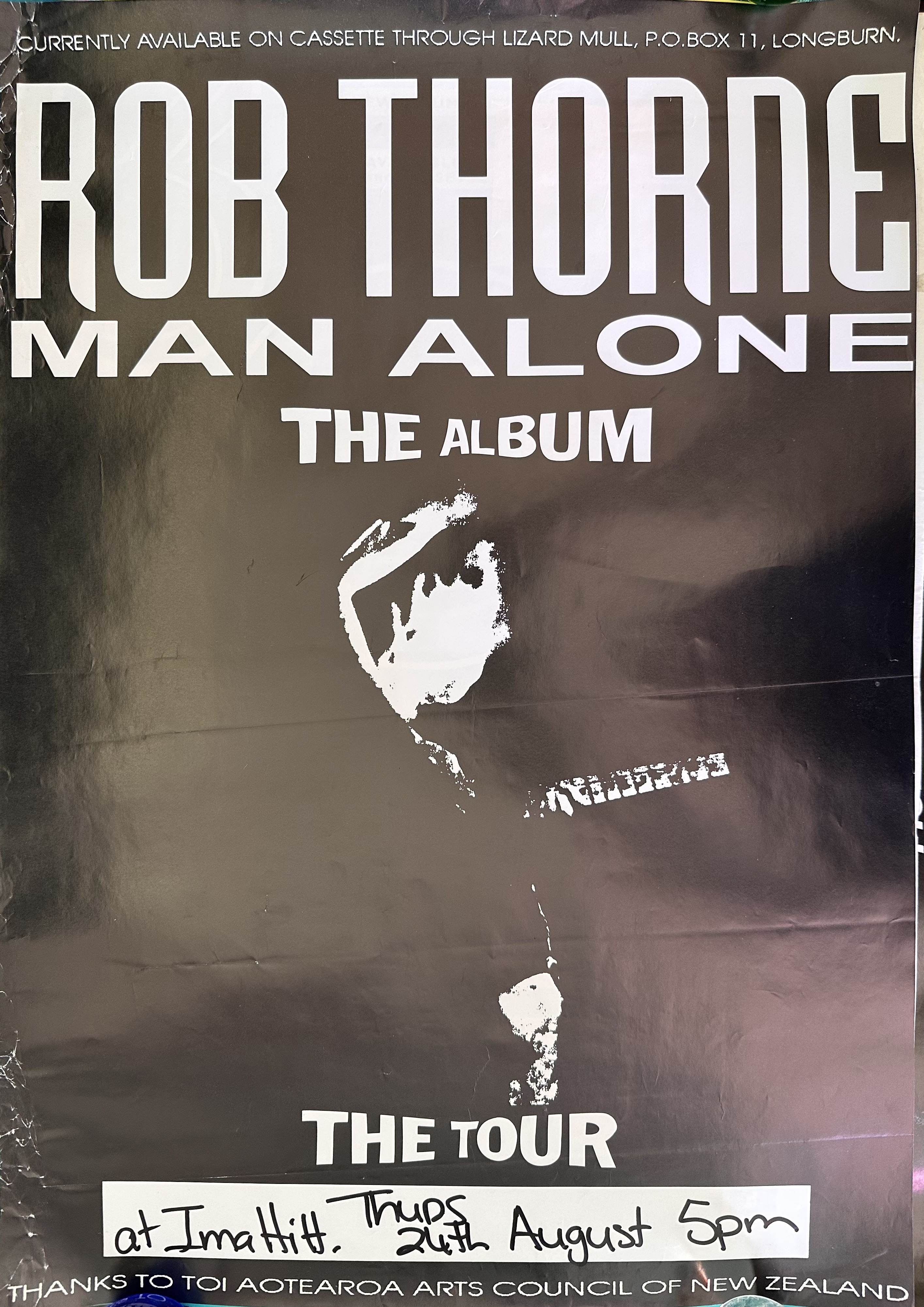 Rob Thorn Man Alone 1995 Tour Poster