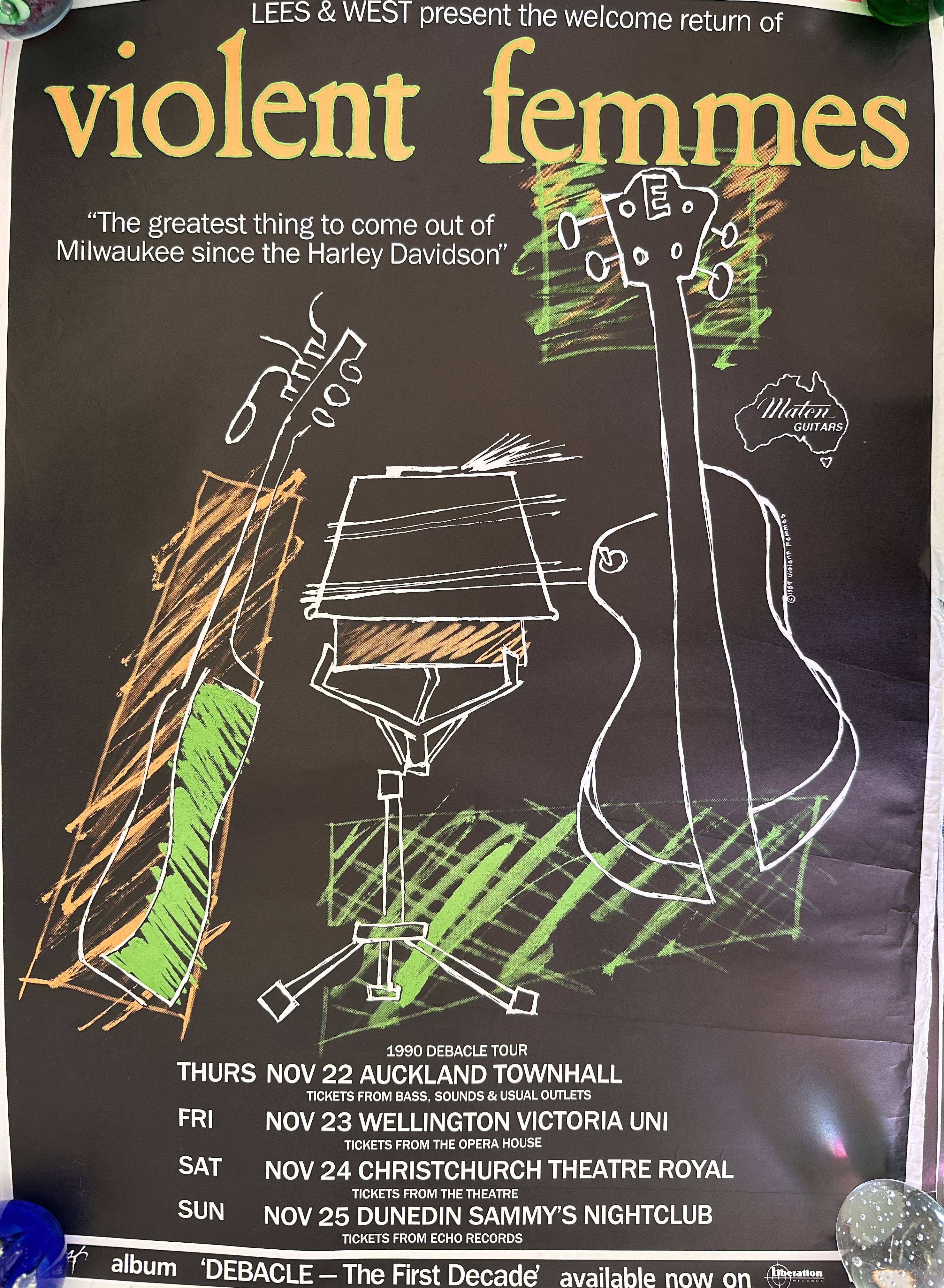 Violent Femmes Concert Poster 1990