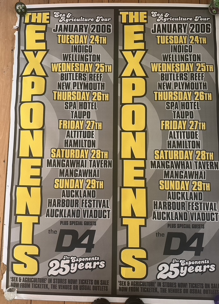 The Exponents Sex & Agriculture Tour Poster with D4