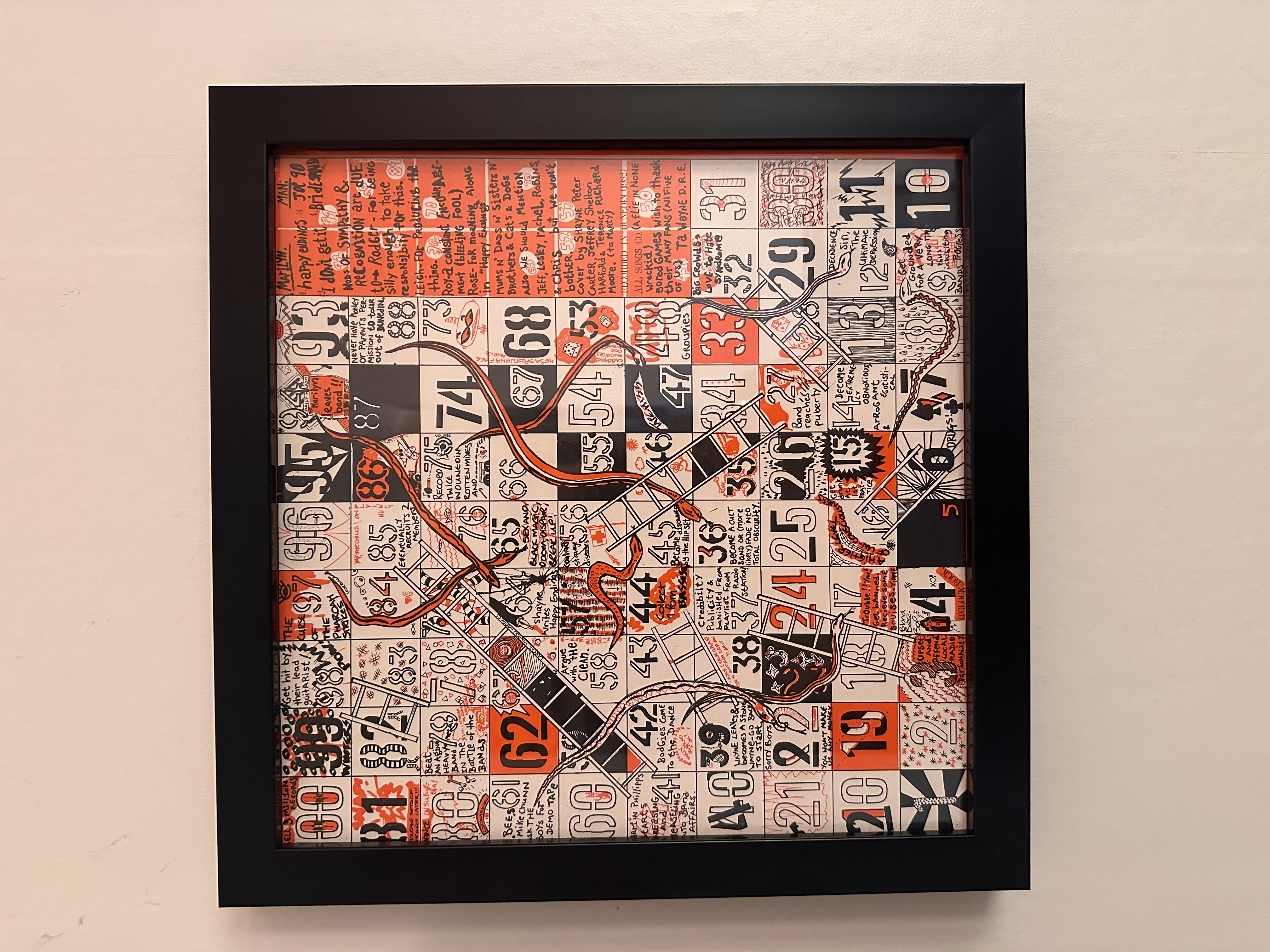 BORED GAMES Framed Album Album Artwork 1982