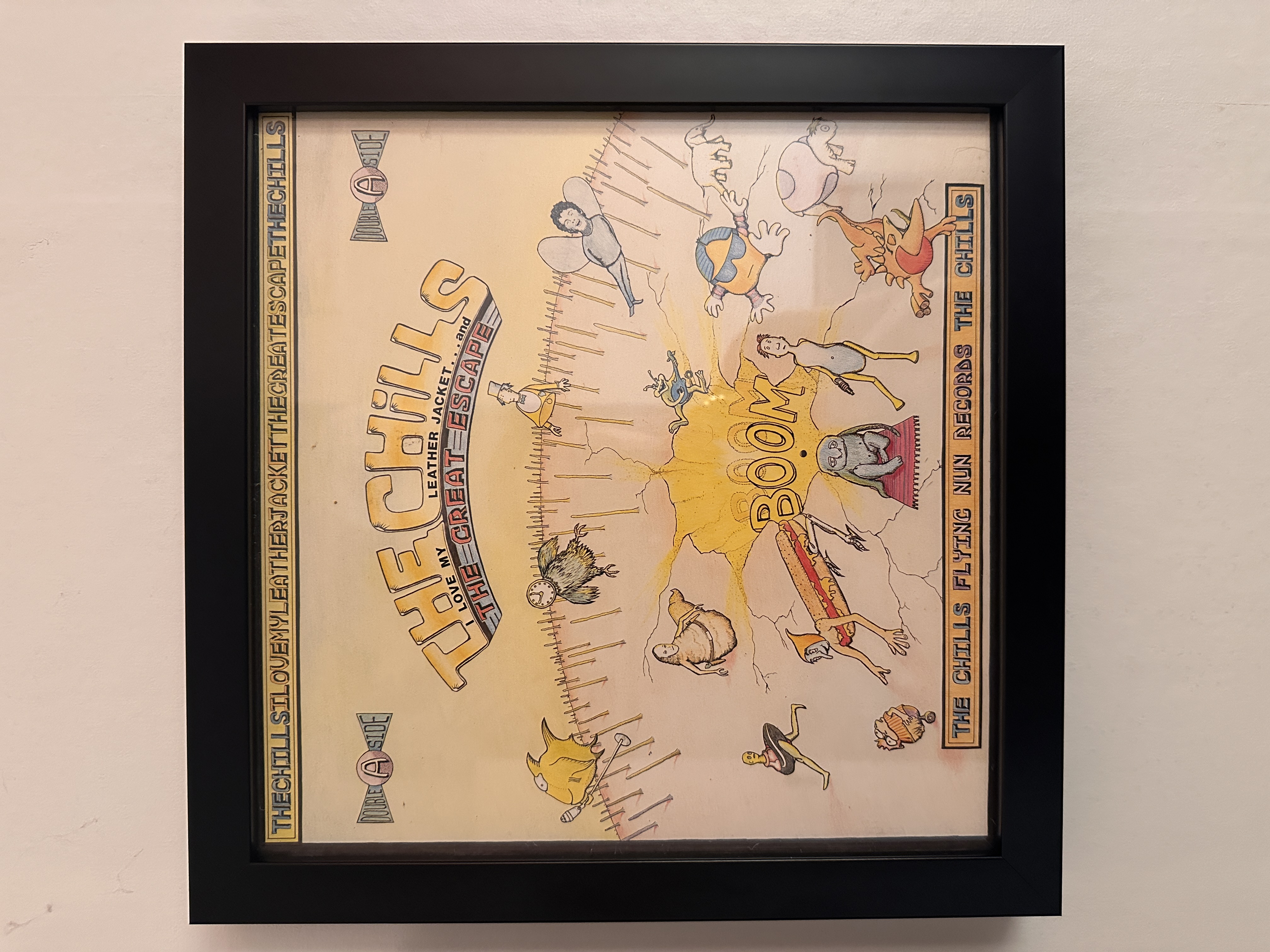 THE CHILLS Glass Framed Album Artwork 1986