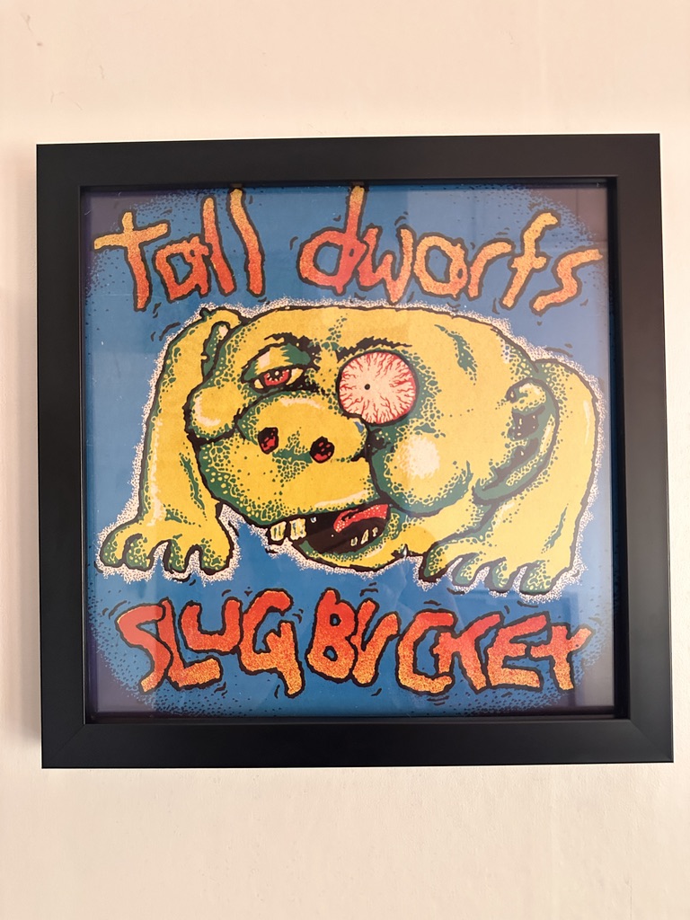 TALL DWARFS "SLUGBUCKET" Glass Framed Album Album Artwork 1984