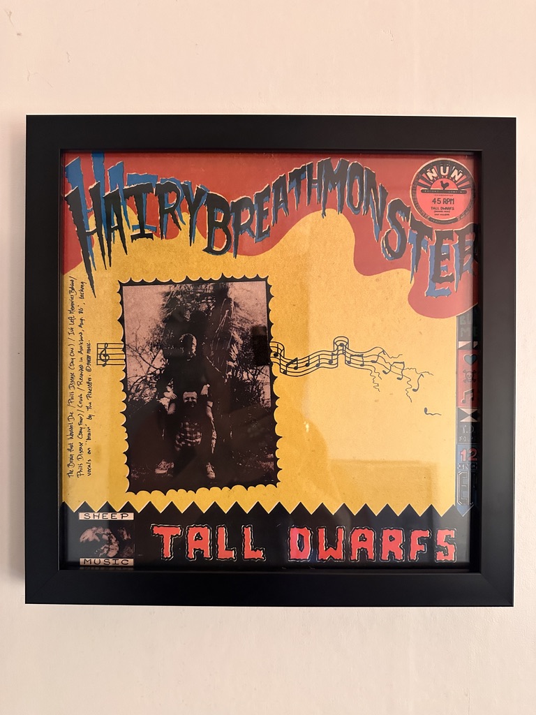 Tall Dwarfs SLUGBUCKET Glass Framed Album Cover 1984