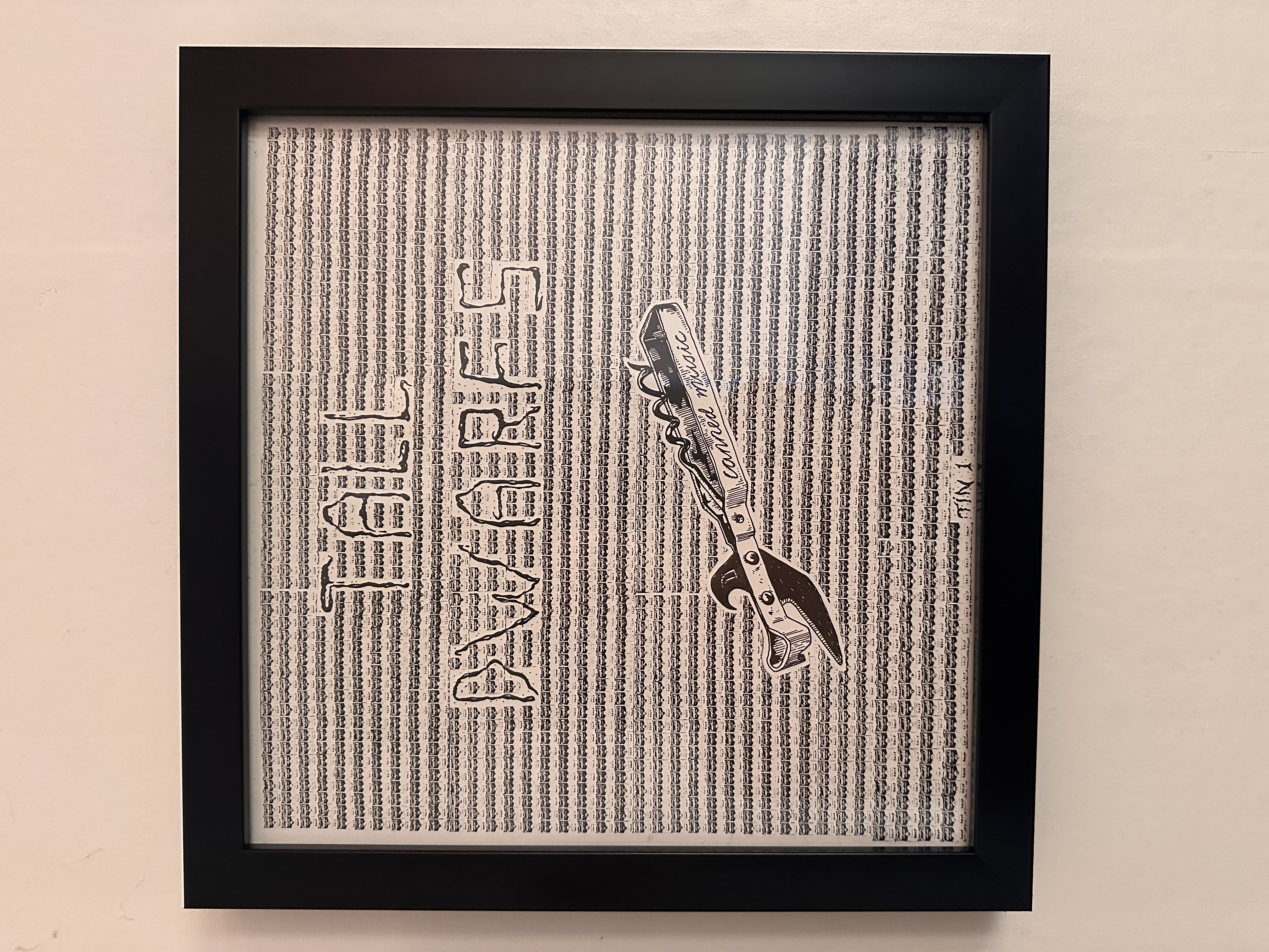 TALL DWARFS "canned music" Glass Framed Album Album Artwork 1983