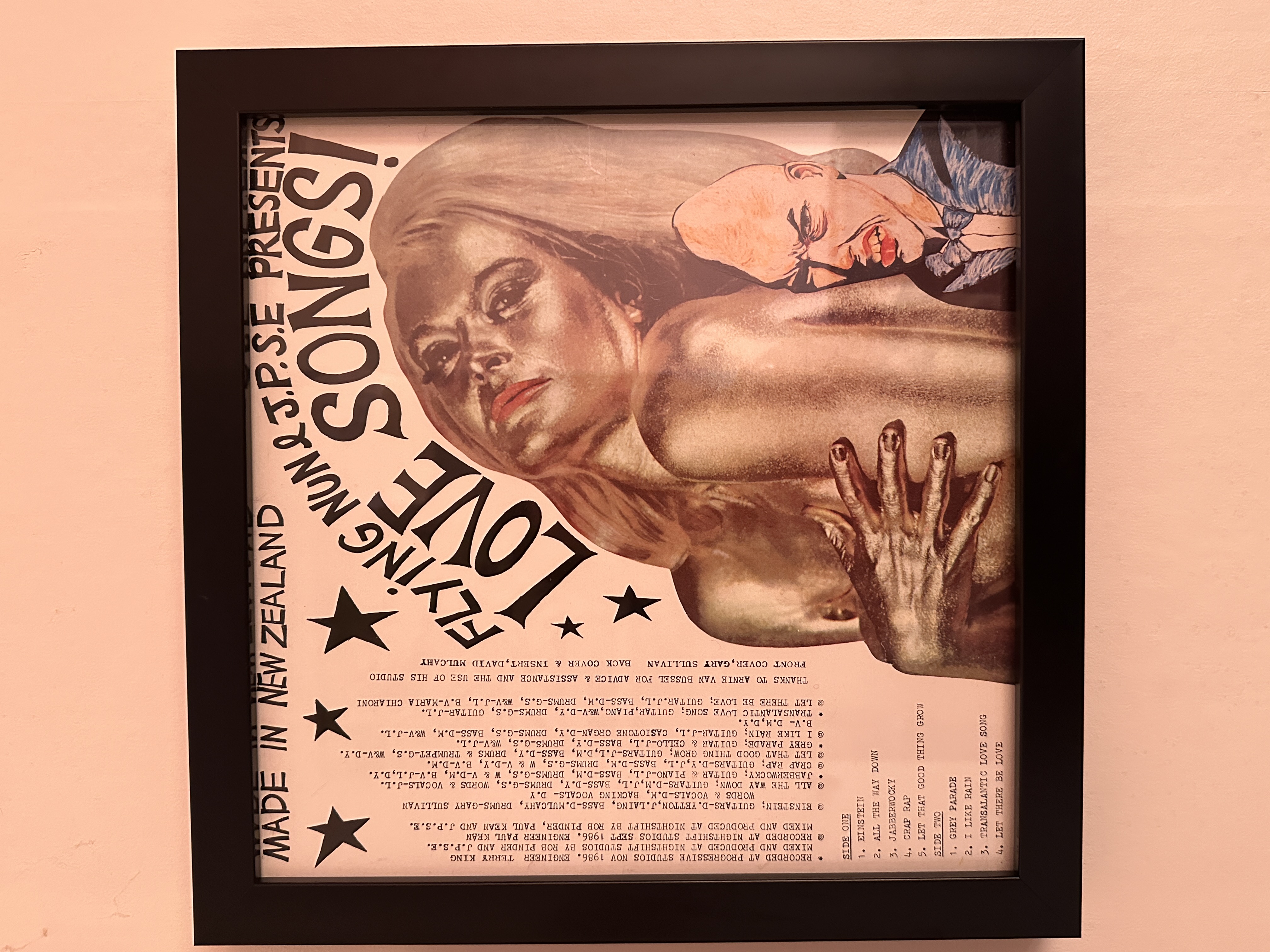 The Jean Paul Sartre Experience (1987) Love Songs Framed Album Cover Art