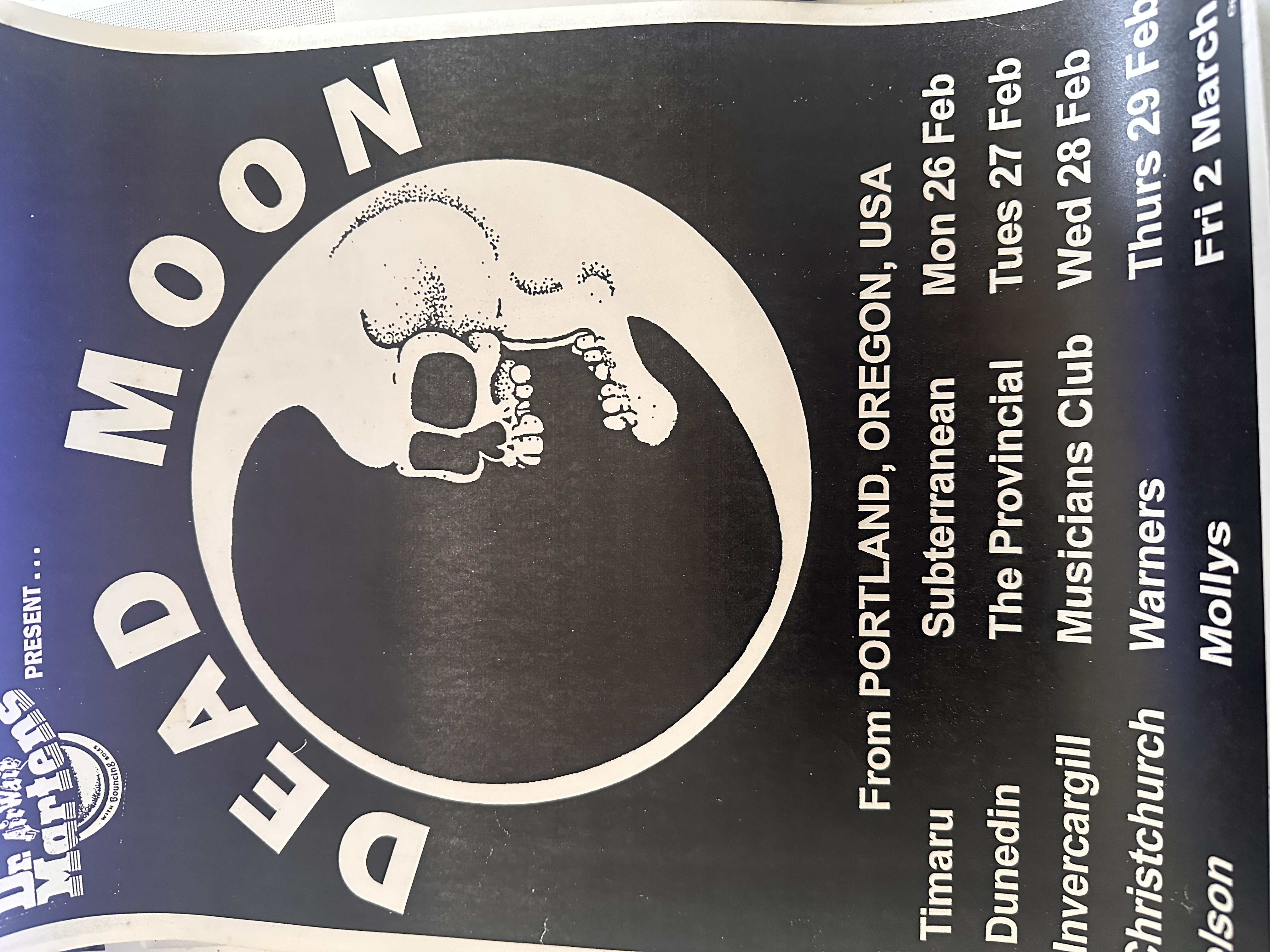 Dead Moon A3 Poster 1990's NZ