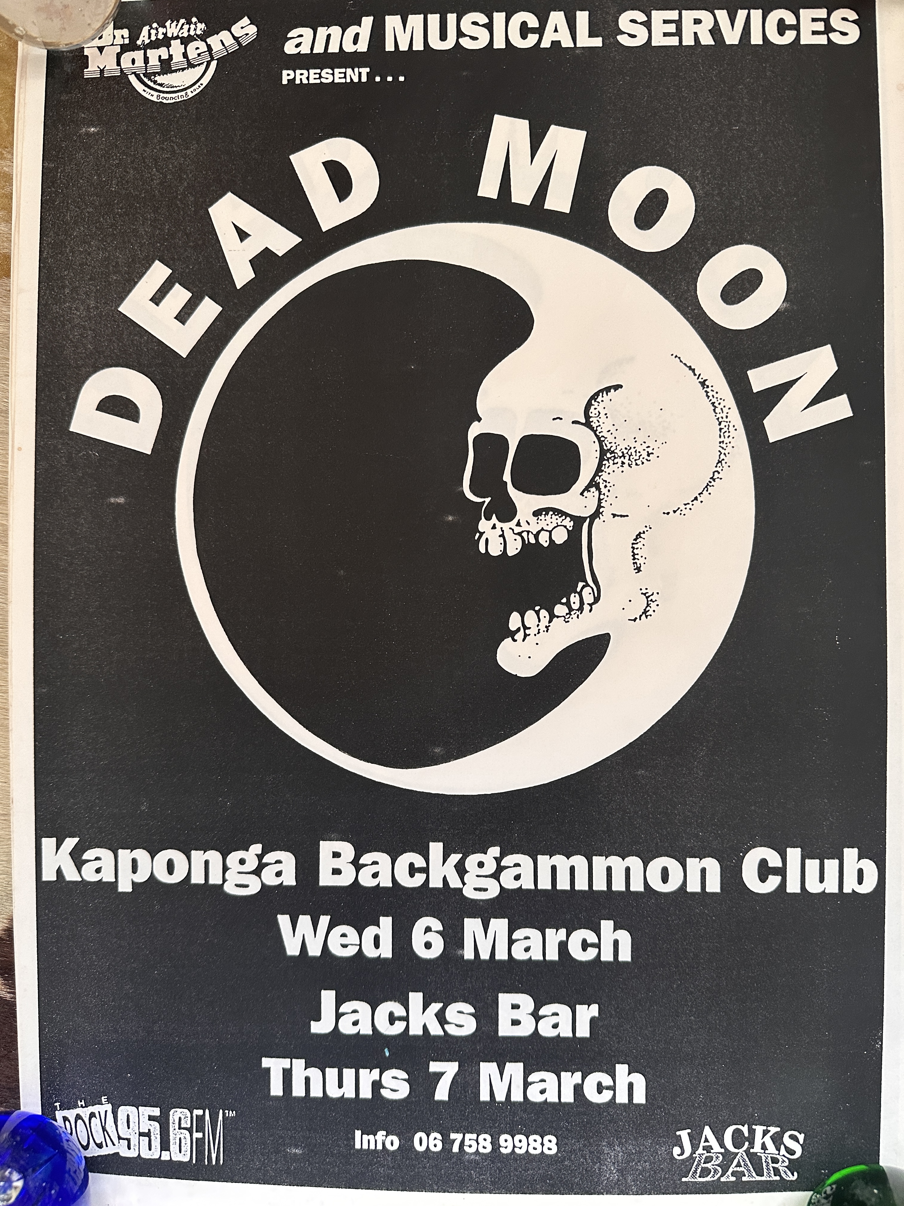 Dead Moon Concert Poster 1990's A3