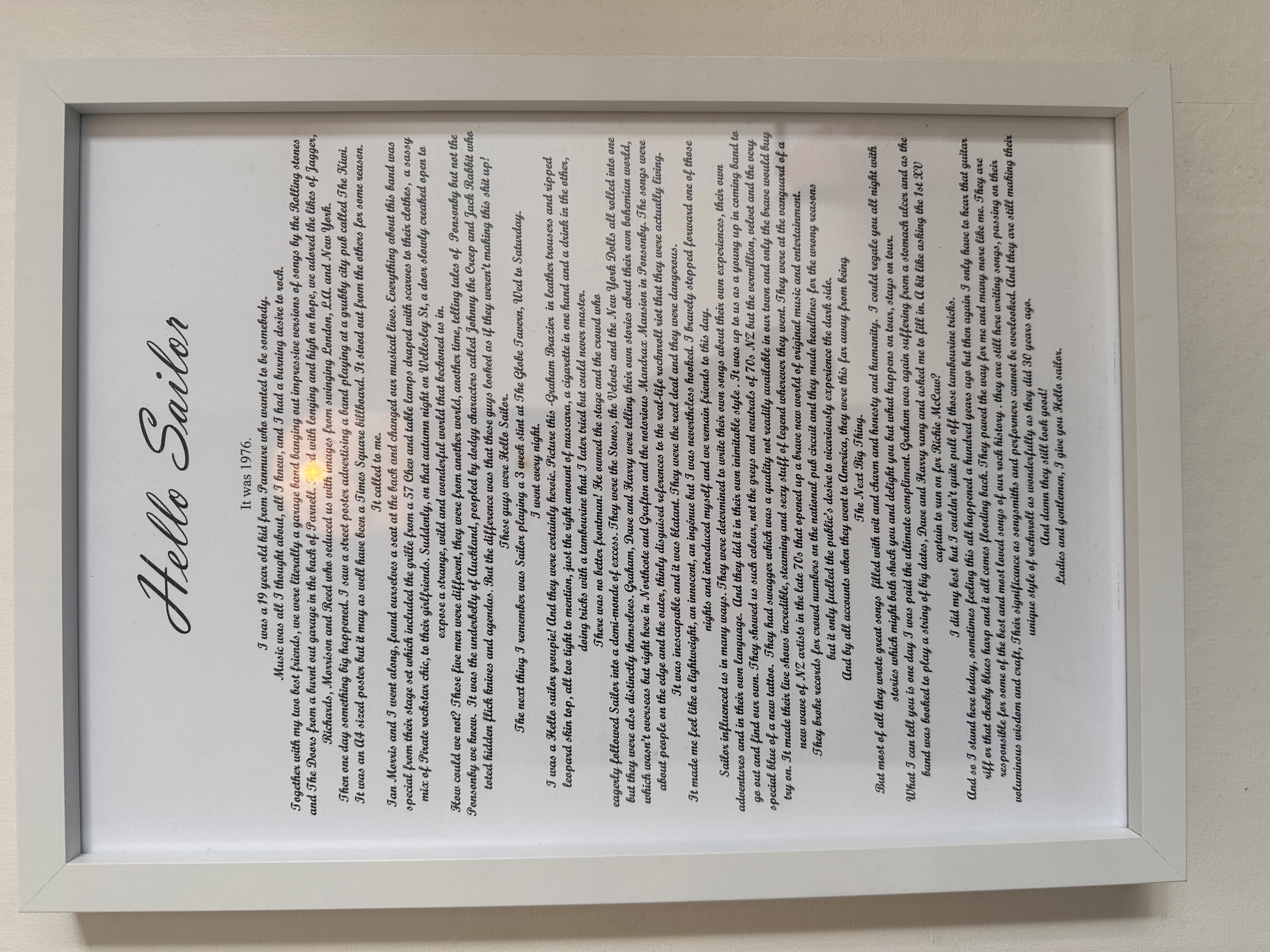 Hello Sailor "The Story"