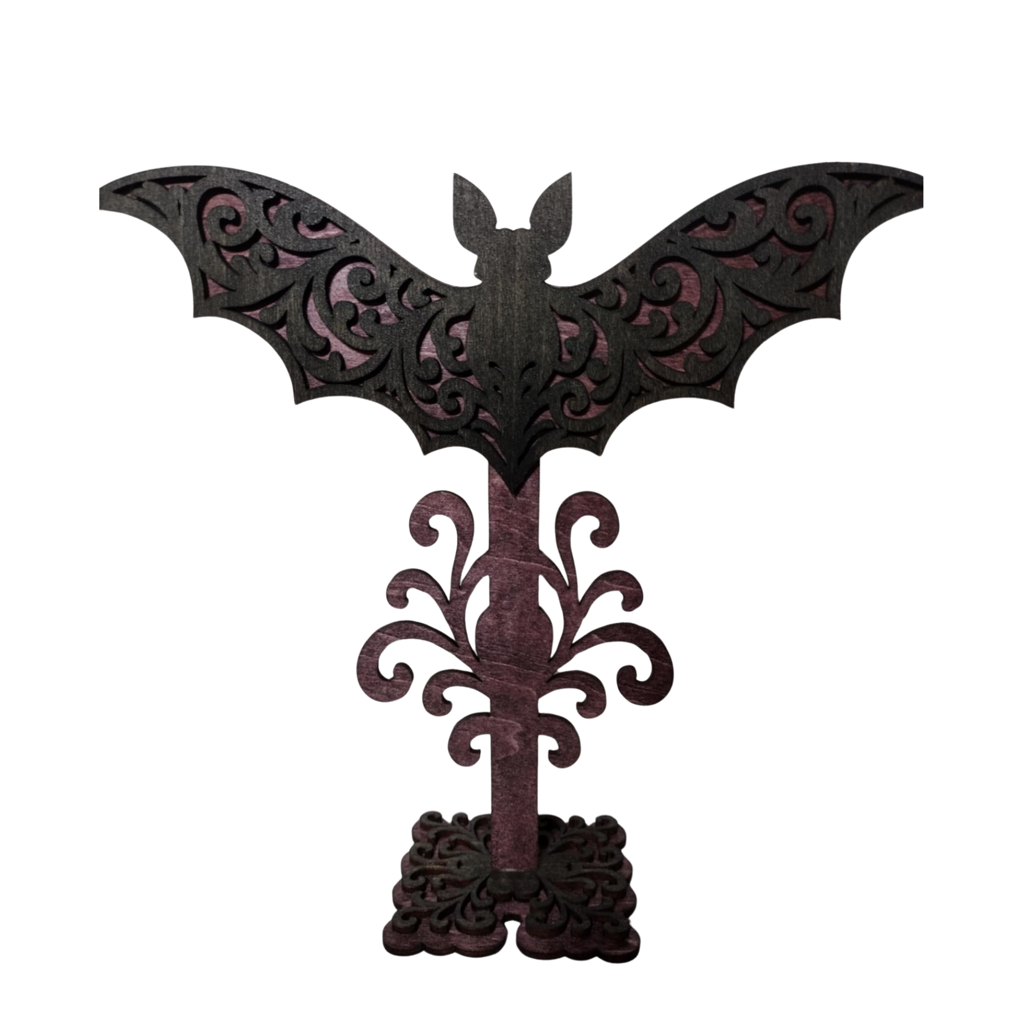 Decorative Filigree Wooden Bat Ornament
