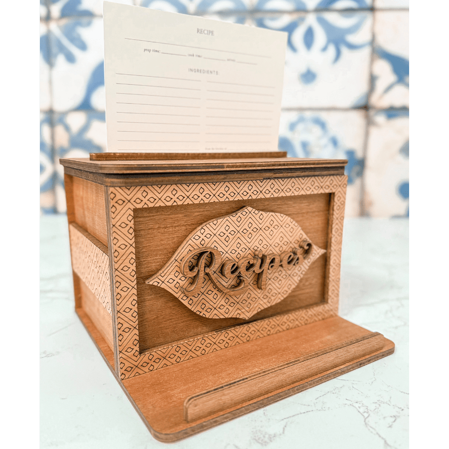 Wooden Recipe Box