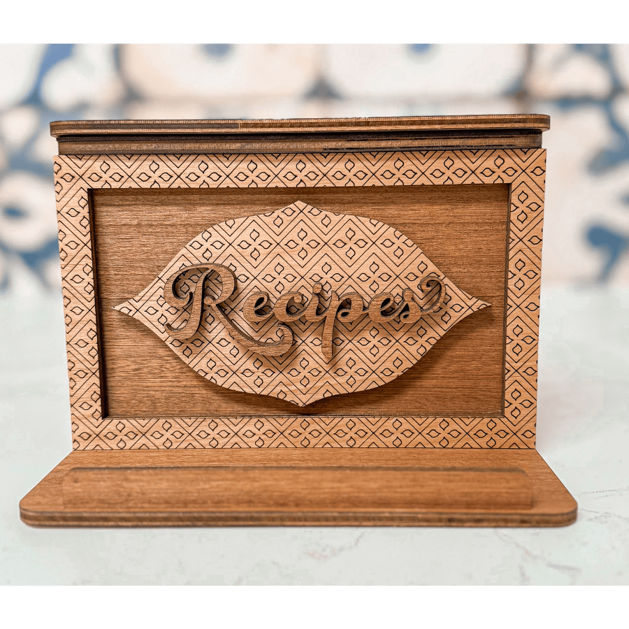 Wooden Recipe Box