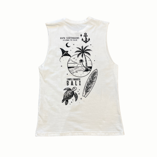 MUSCLE TEE PARADISE WHITE T-Shirt