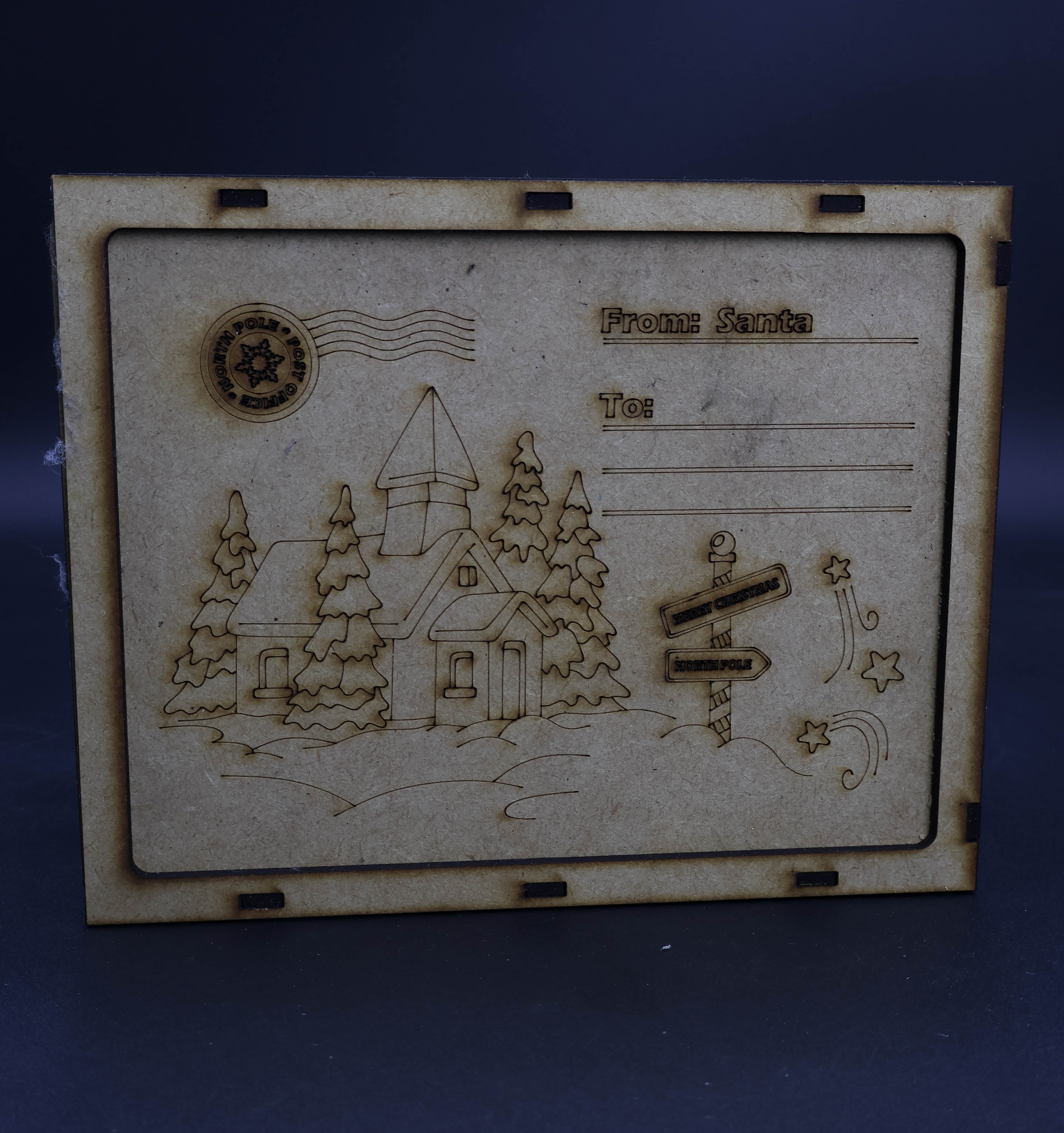 🎄 Caja Postal Navideña de Madera