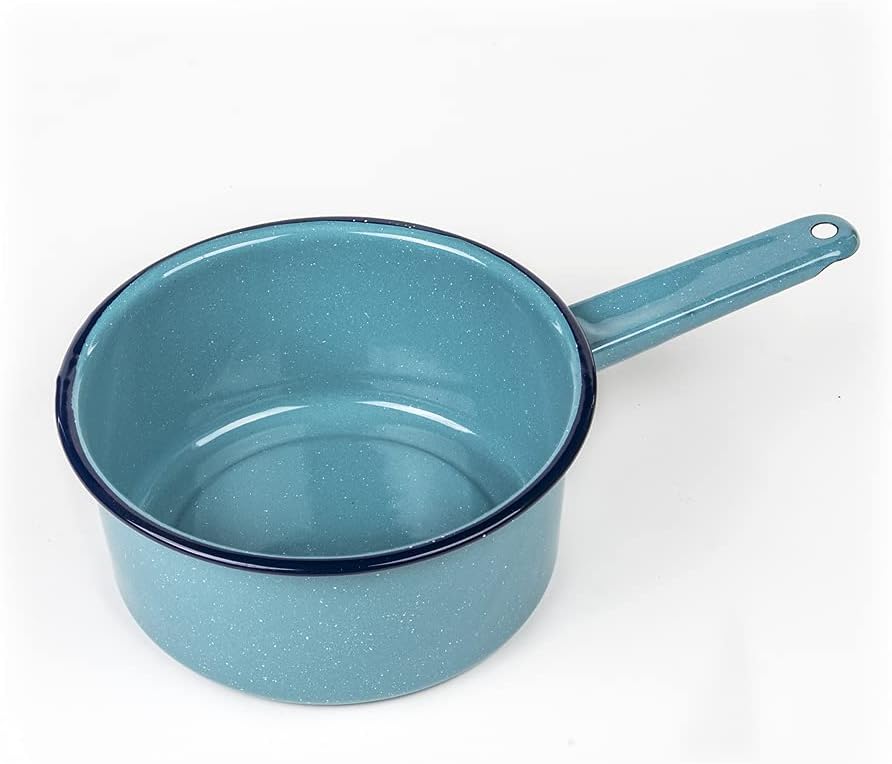 Enamel on Steel 2-quart Sauce Pan (Blue Color) - Outdoor & Indoor - Dishwasher Safe