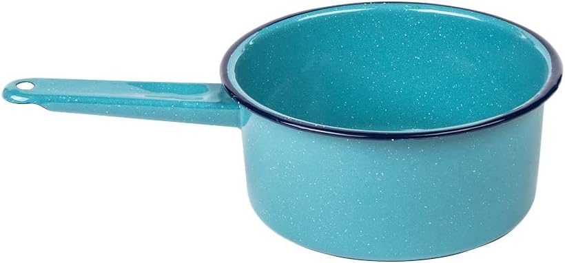 Enamel on Steel 2-quart Sauce Pan (Blue Color) - Outdoor & Indoor - Dishwasher Safe
