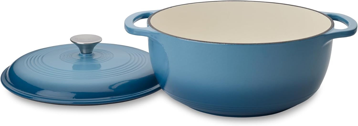 Enameled Cast Iron Round Dutch Oven, 6 qt., Teal