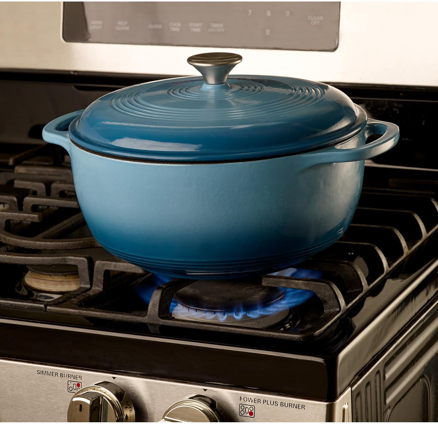Enameled Cast Iron Round Dutch Oven, 6 qt., Teal