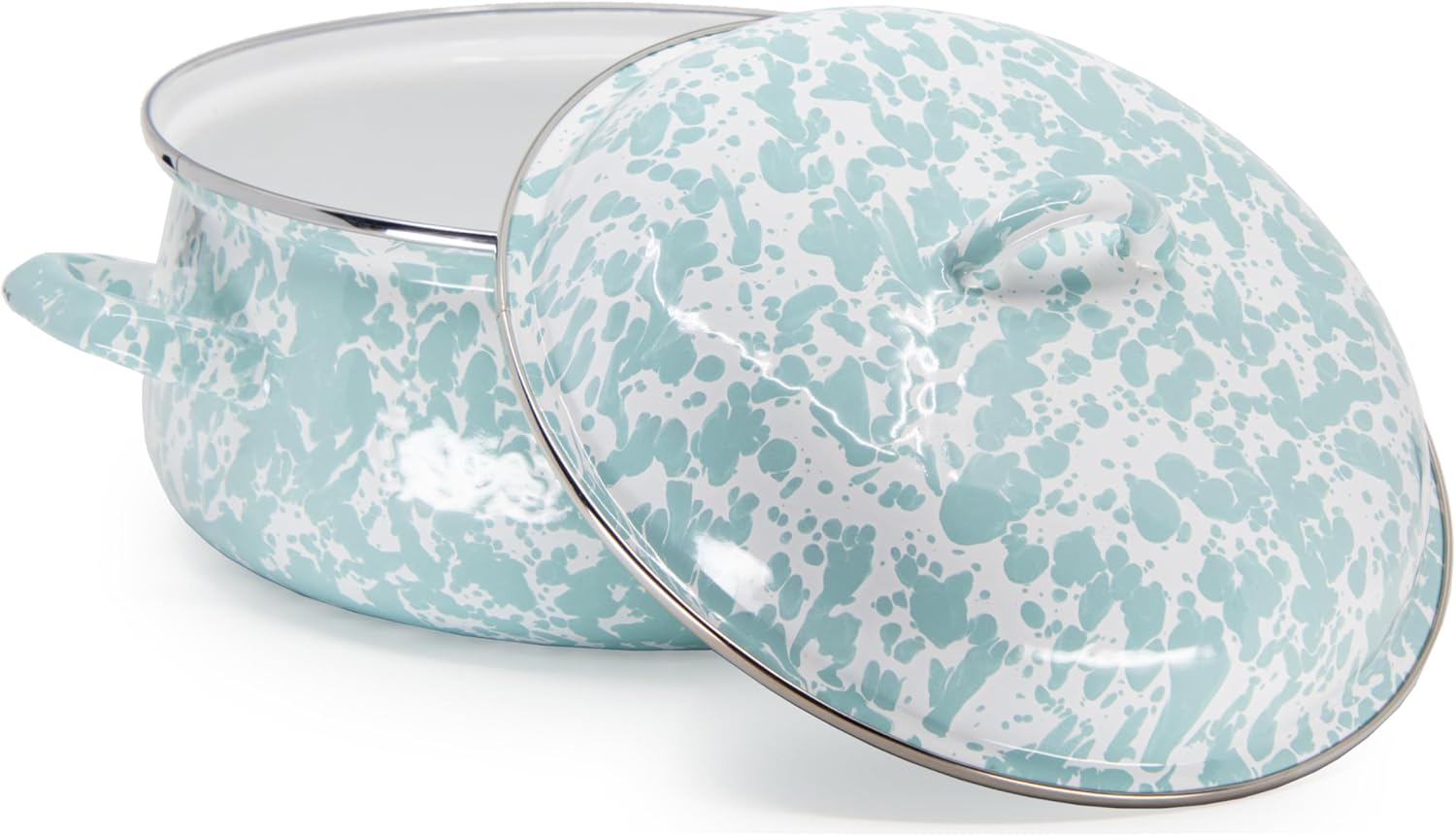 Enamelware - 4qt Dutch Oven (Sea Glass Swirl)