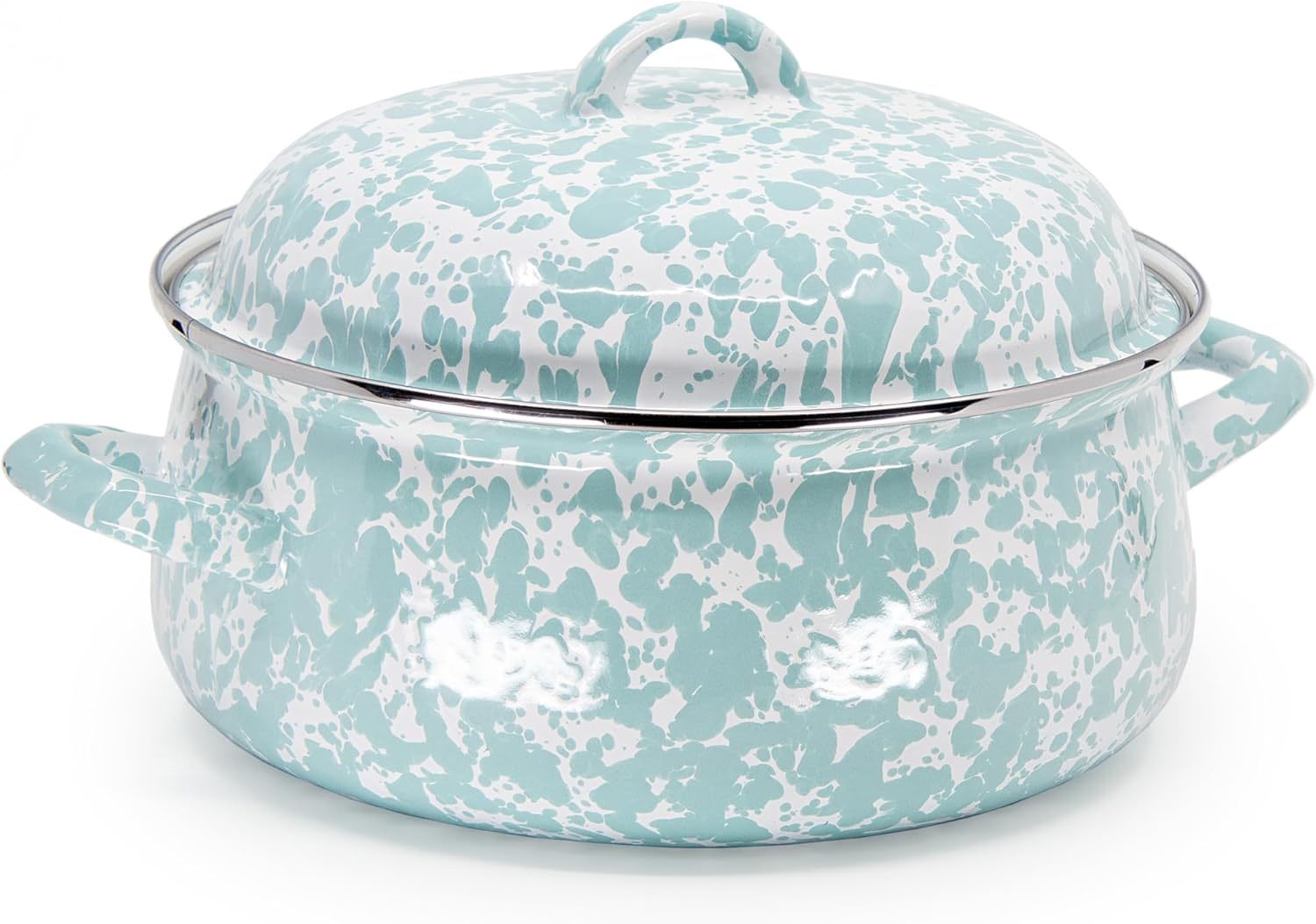 Enamelware - 4qt Dutch Oven (Sea Glass Swirl)