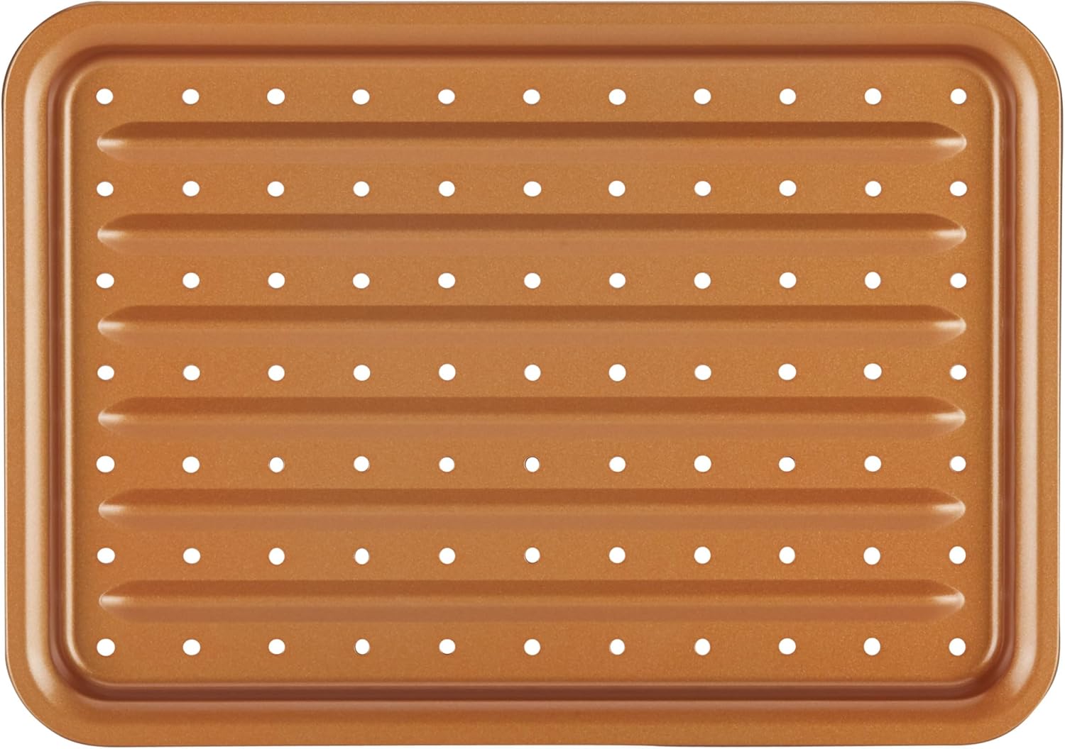 Curry Nonstick Bakeware Toaster Oven Set with Nonstick Baking Pan, Cookie Sheet / Baking Sheet and Muffin Pan / Cupcake Pan - 4 Piece, Copper Brown