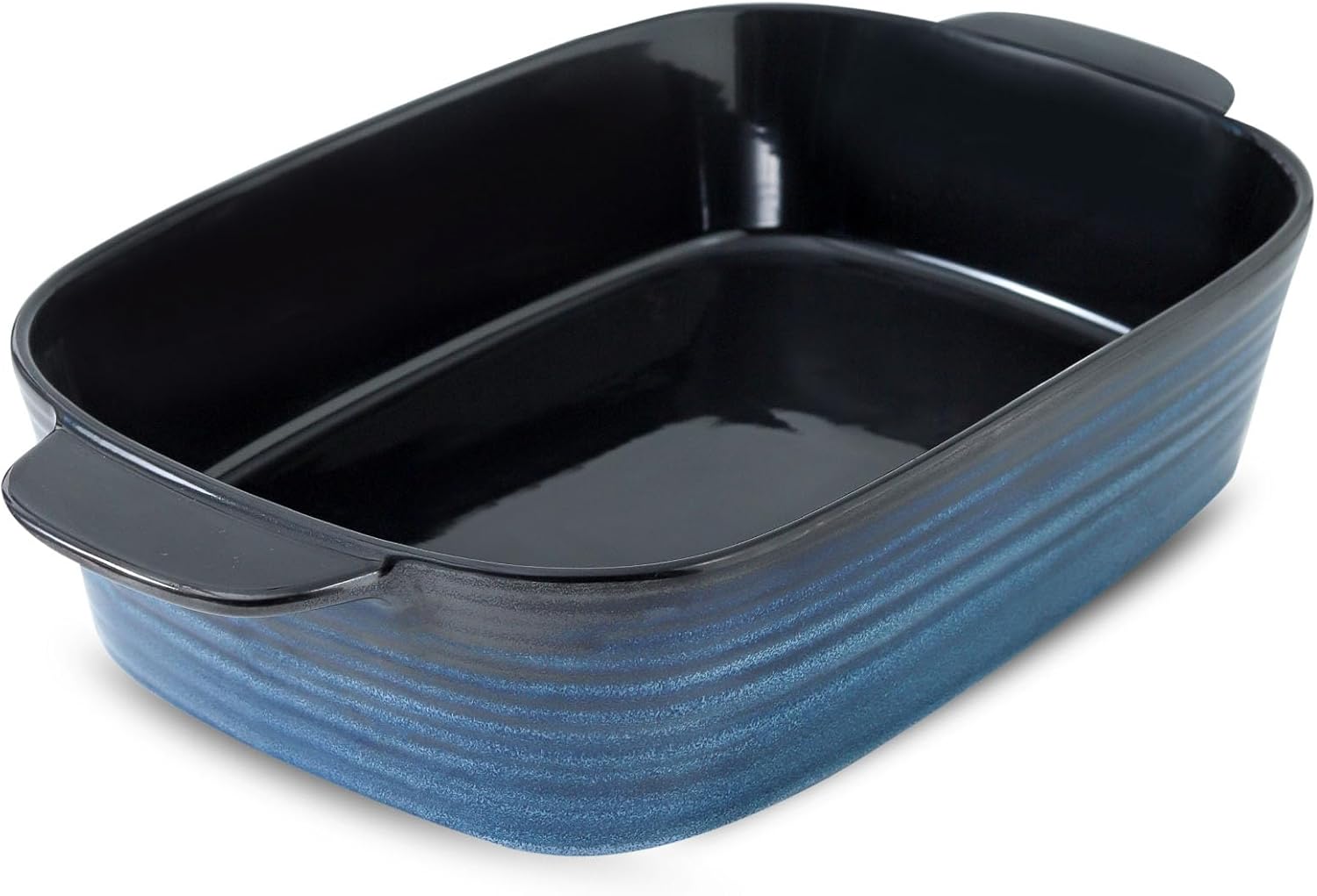 Casserole Dish for Oven, Ceramic Bakeware Pan Baking Dish with Handle, Not-Stick Lasagna Pan Deep, 15x8.7 Inch Durable & Oven Safe Pan for Baking, Cooking, Cake Dinner, Blue(3.4 Qt)