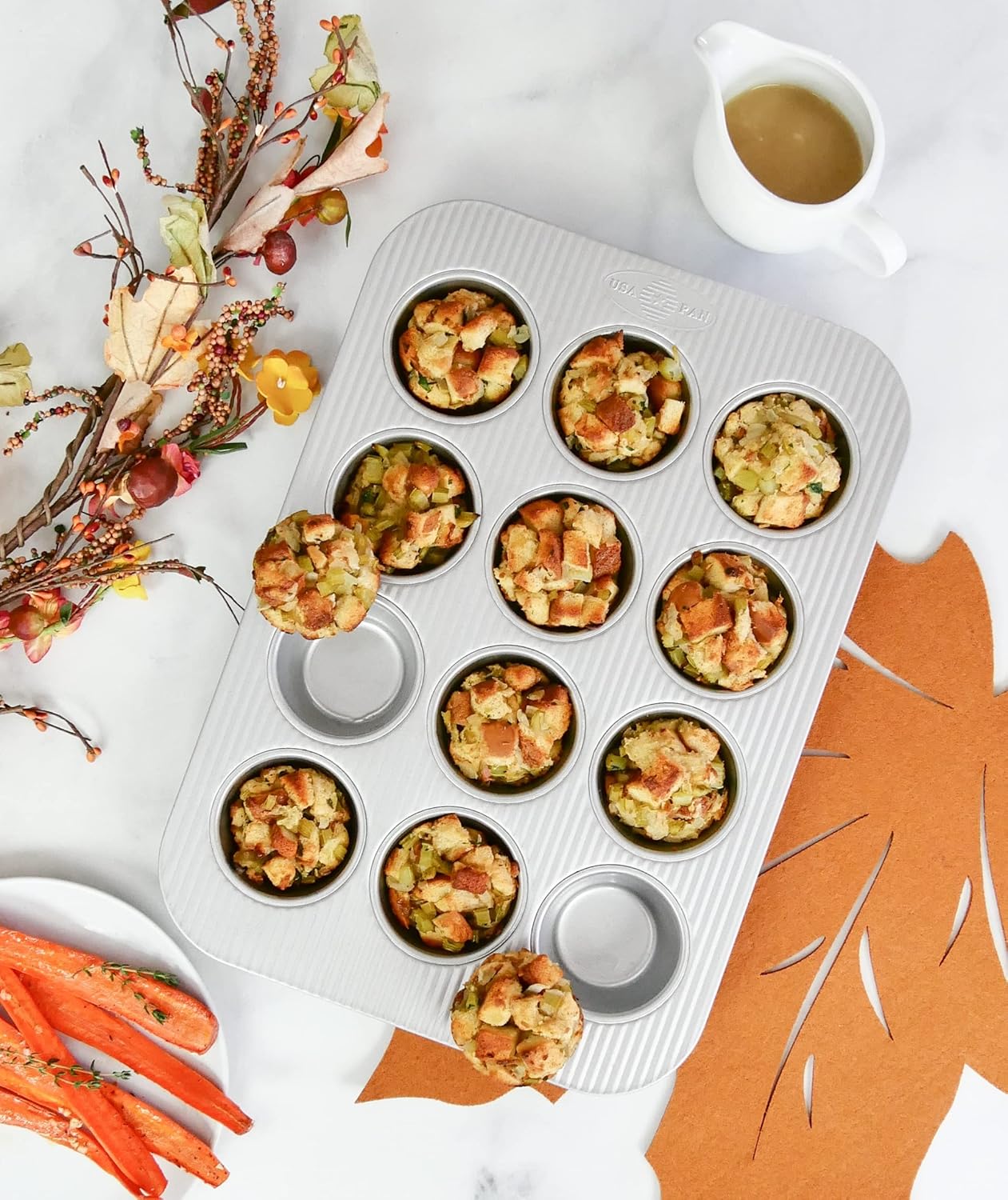 Bakeware Muffin Pan, 12-Well, Set of 2, Aluminized Steel