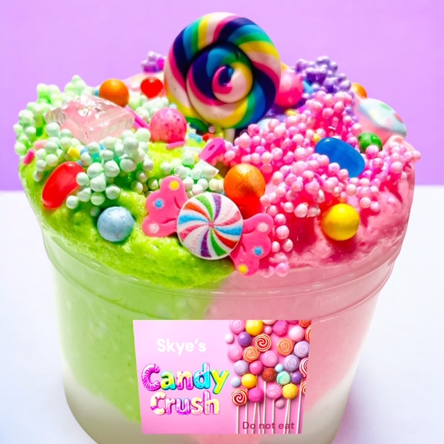 Candy Crush inspired Slime isThe Ultimate Scented Sensory Rush. 