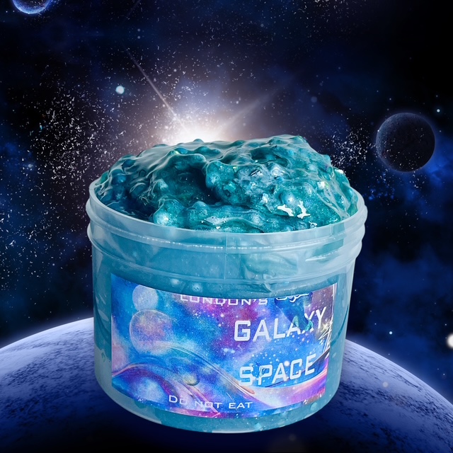 London’s Galaxy Space foam beads slime.