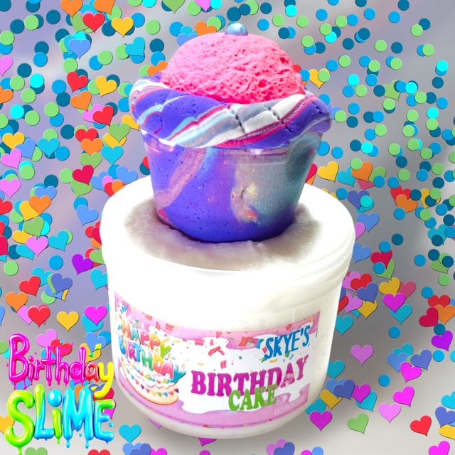 Delightful Birthday Butter Slime, the ultimate celebration in a jar! 