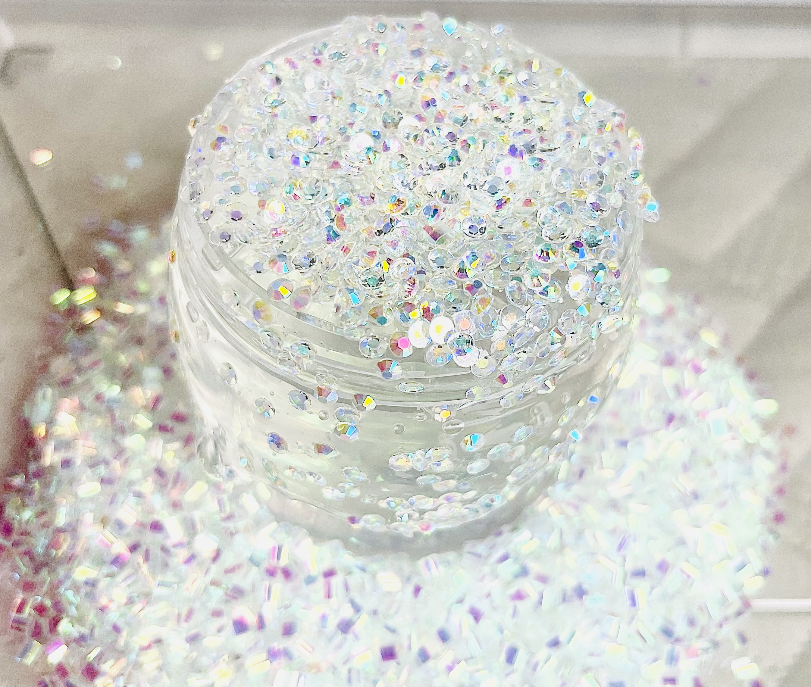 Diamonds clear Bingsu slime.