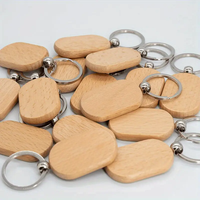 Wooden Keychains (Will add your Custom Text and Logo)