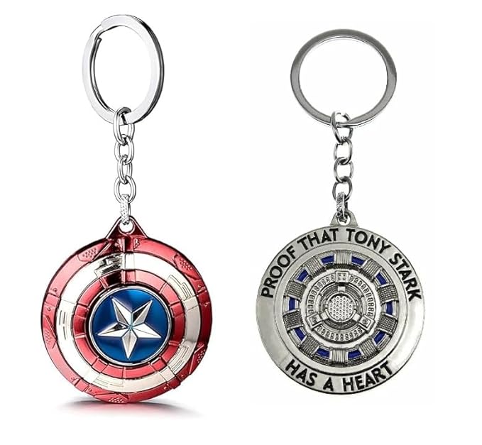 Captain America Star Moving Keychain