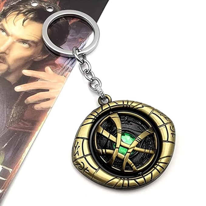 Doctor Strange Eye Agamotto Keychain Silver