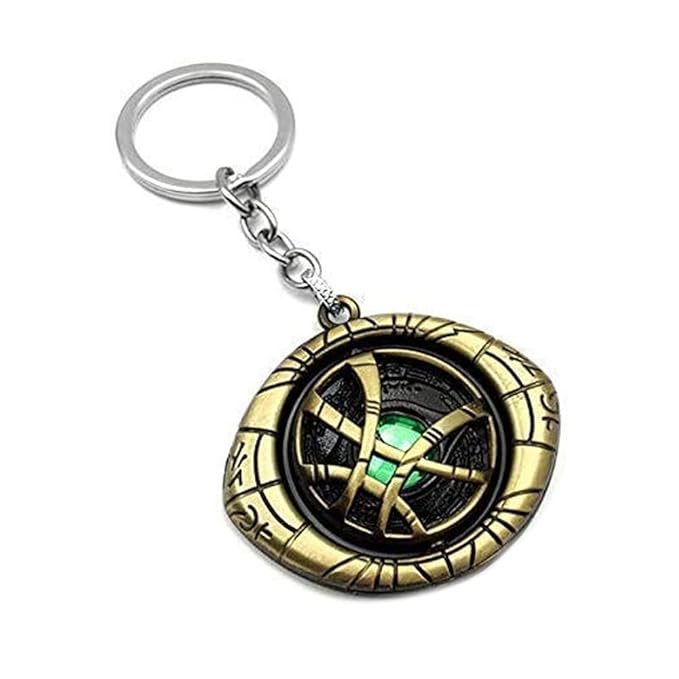 Doctor Strange Eye Agamotto Keychain Silver