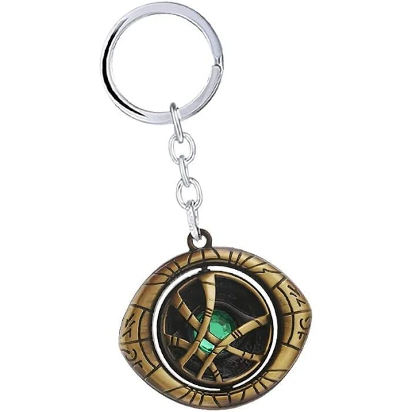 Doctor Strange Eye Agamotto Keychain Silver