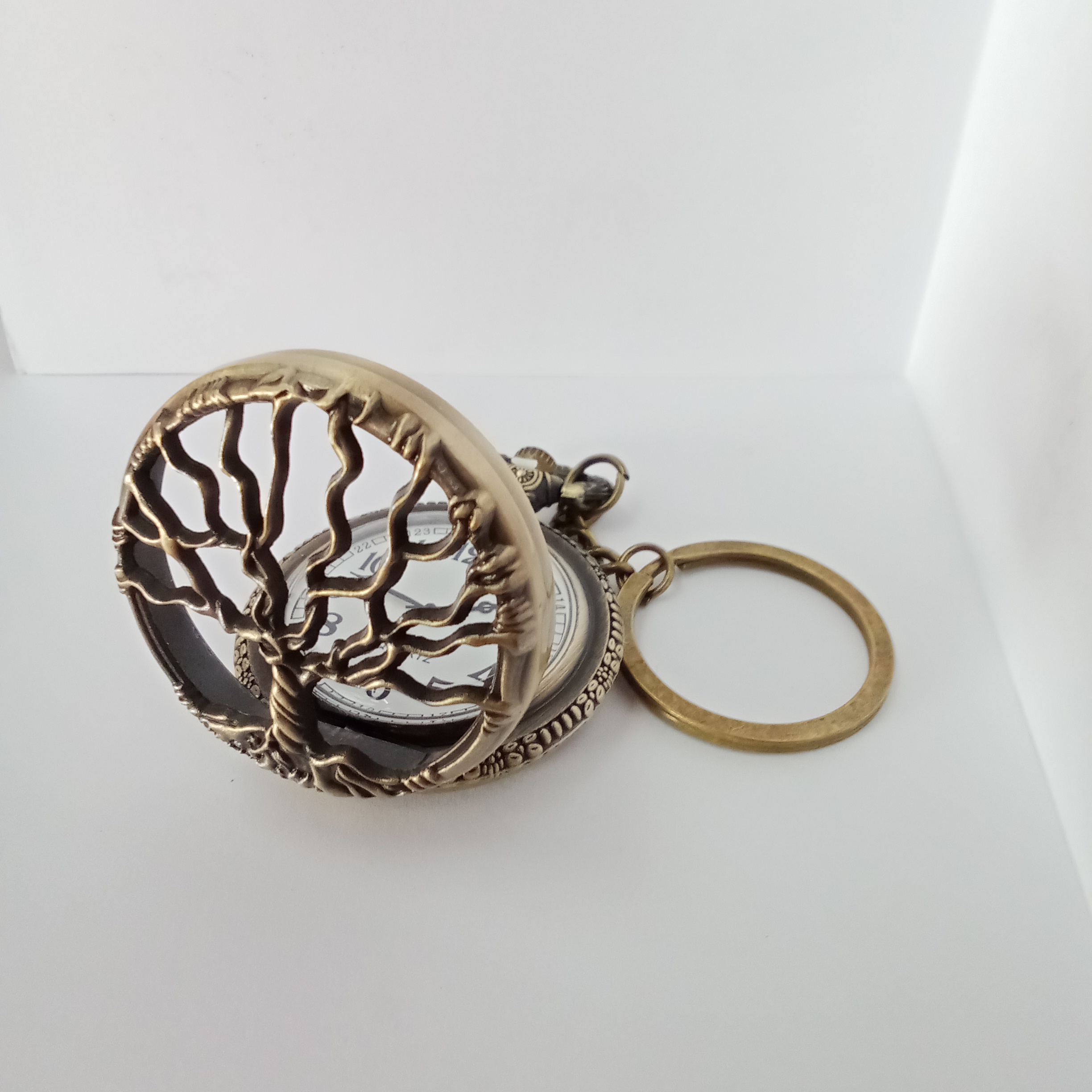 Tree Of Origin Antique Pocket Watch Keychain 