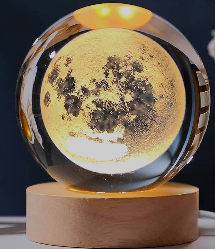 Moon 3D Crystal Lamp