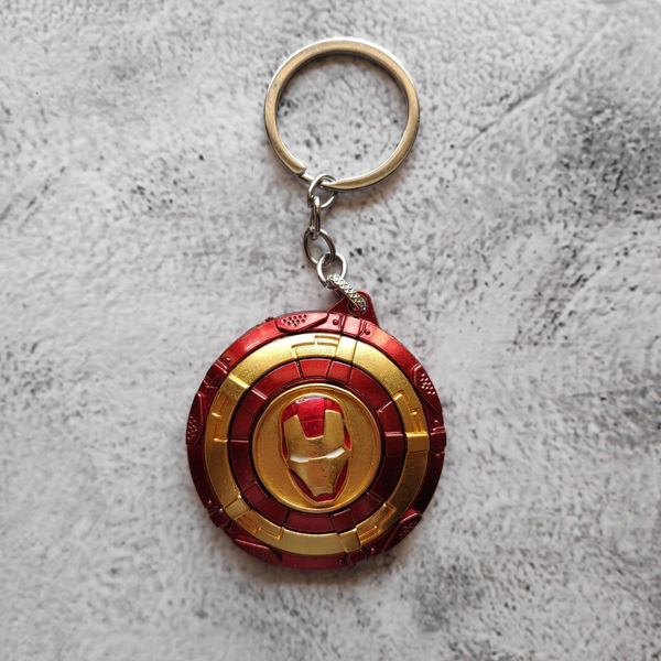 Iron Man Metal Rotating Keychain