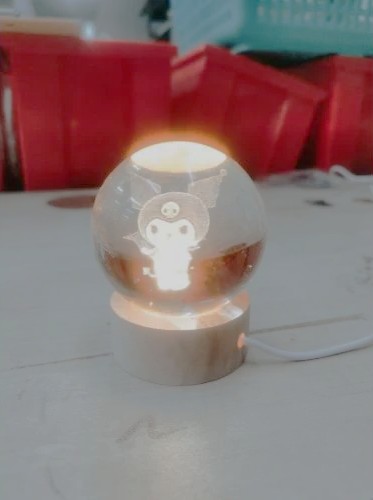Kuromi 3D Crystal Lamp B