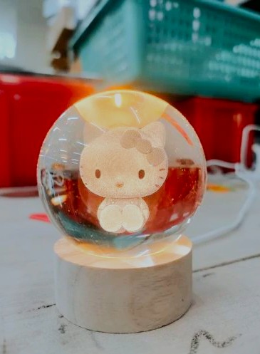 Kitty 3D Crystal Lamp